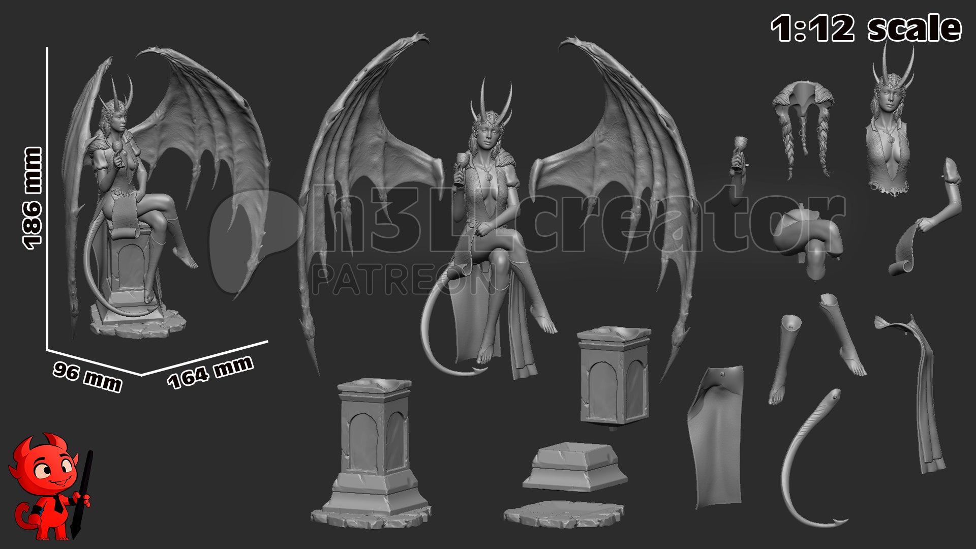 Mizora - Baldur's Gate 3 | Maximum Detailed 12K 3D printed figure