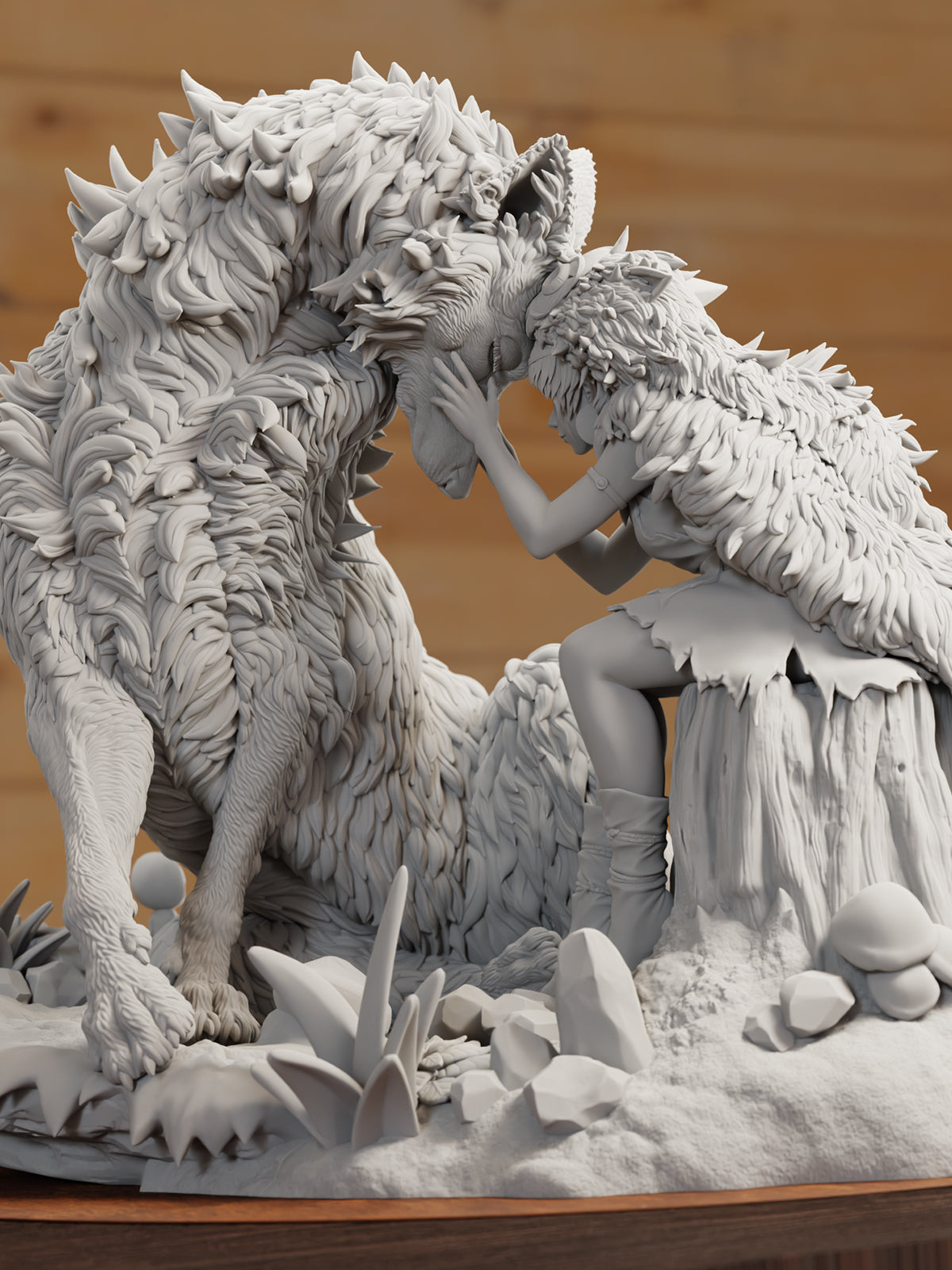 The Wolf Princess | Maximum Detailed 12K 3D printed figure