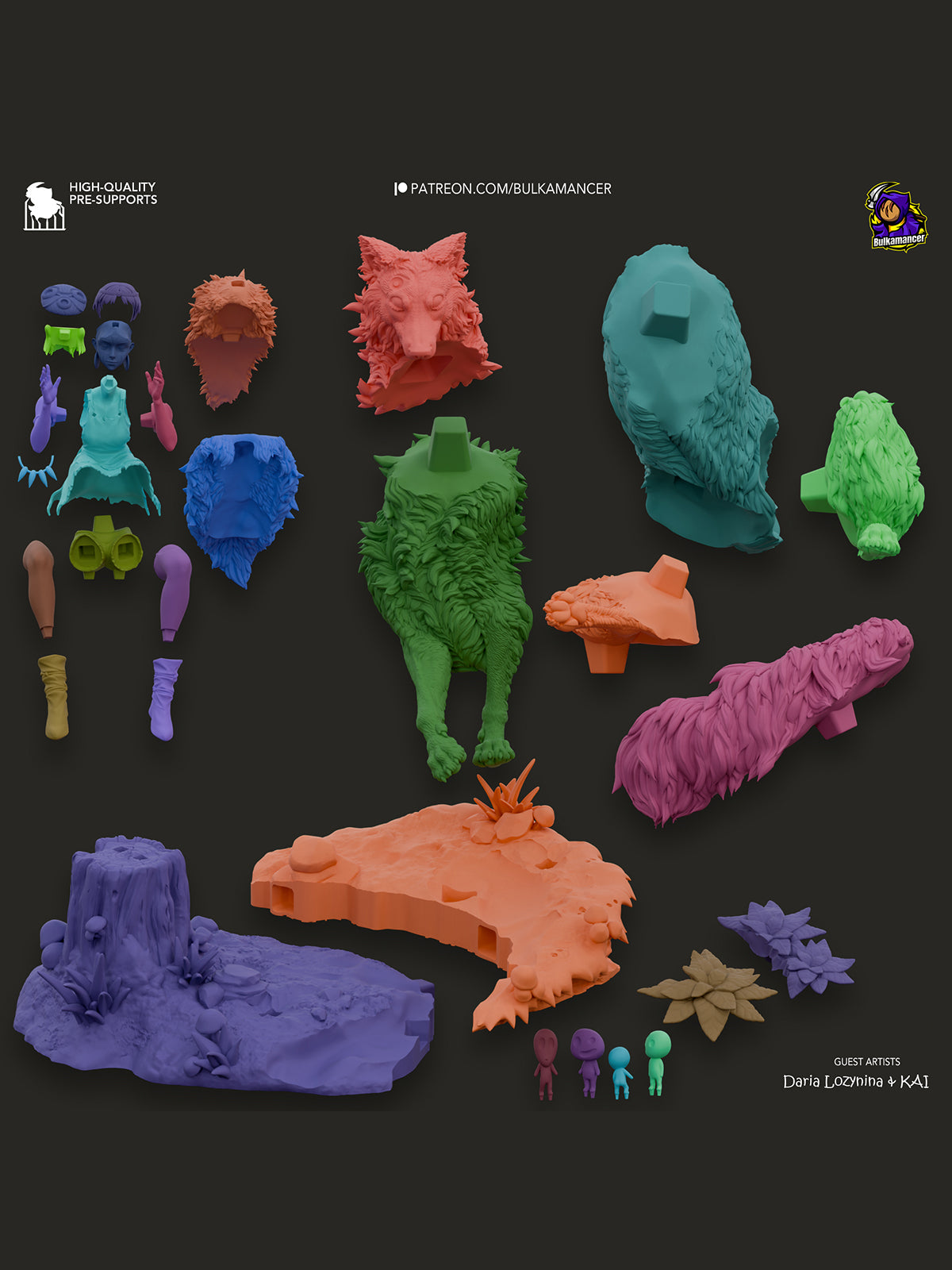 The Wolf Princess | Maximum Detailed 12K 3D printed figure