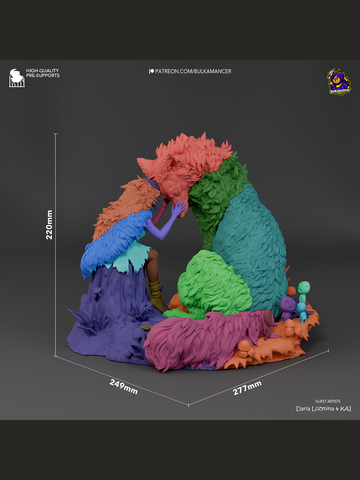 The Wolf Princess | Maximum Detailed 12K 3D printed figure
