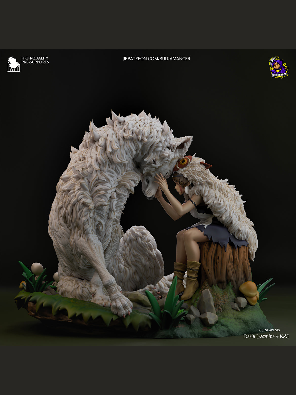 The Wolf Princess | Maximum Detailed 12K 3D printed figure