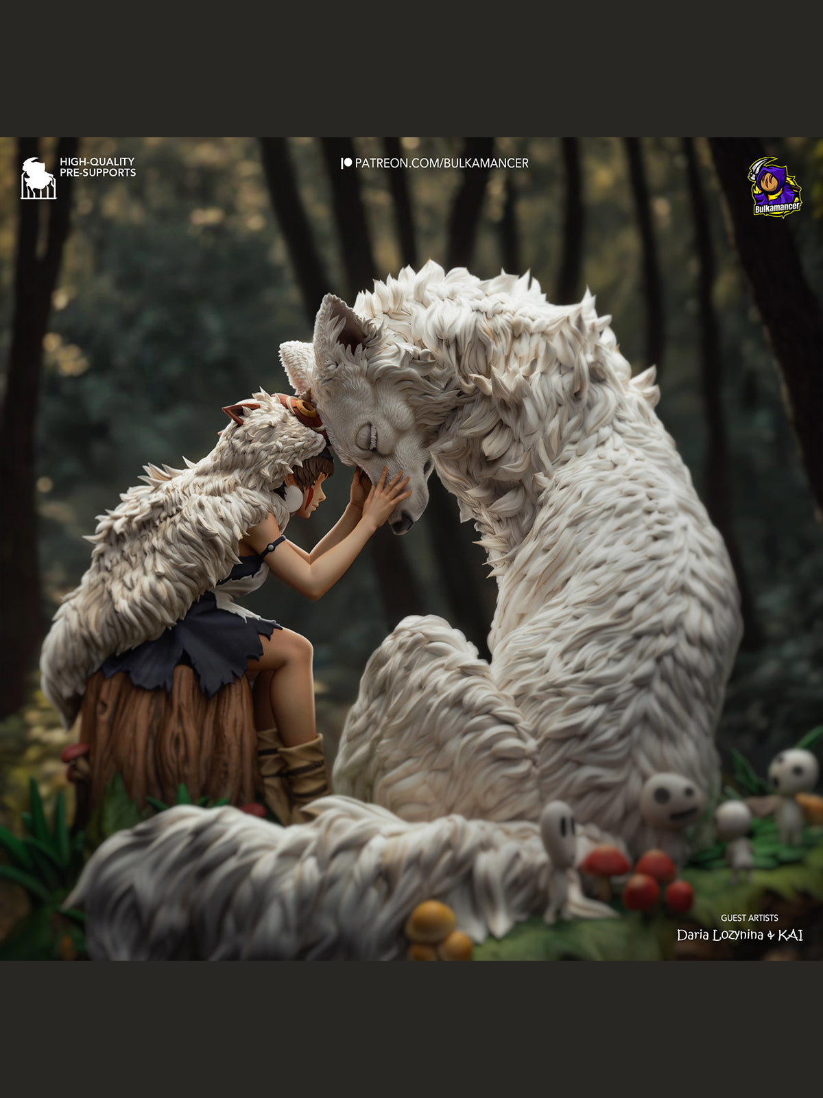 The Wolf Princess | Maximum Detailed 12K 3D printed figure