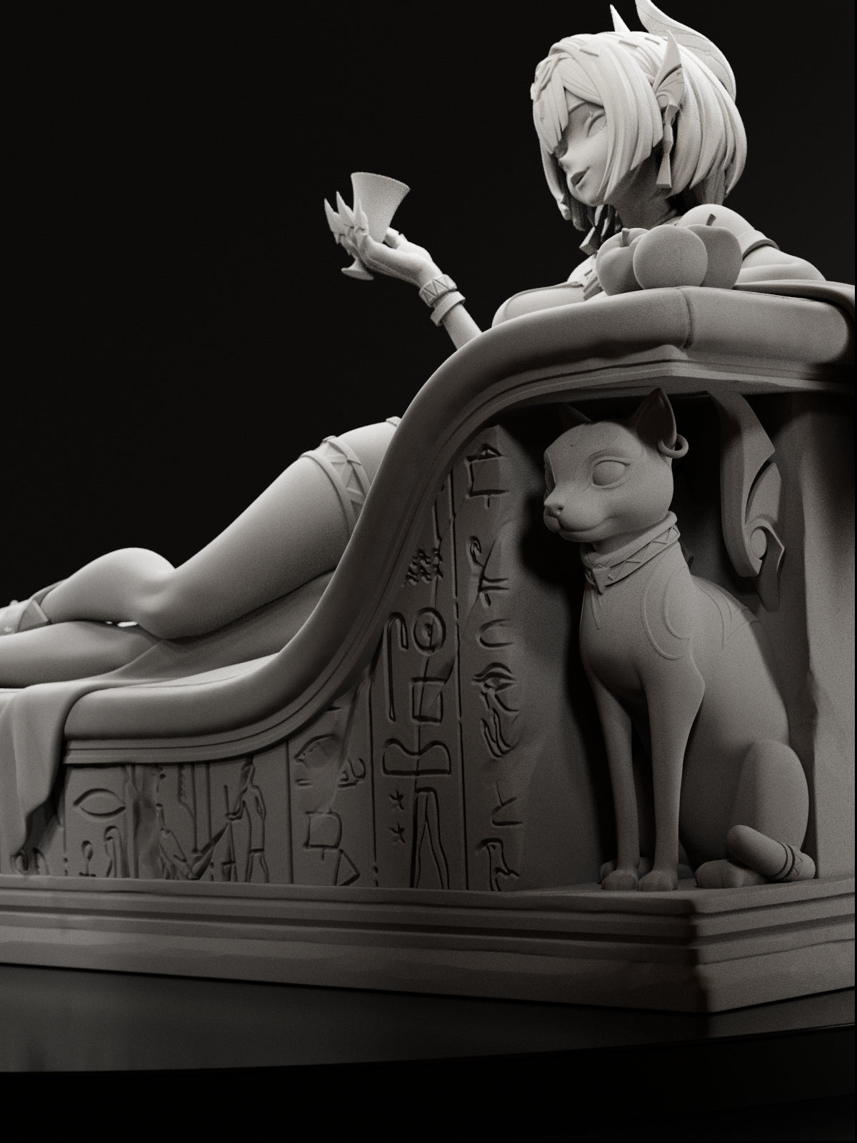 The Velvet Queen | Maximum Detailed 12K 3D printed figure