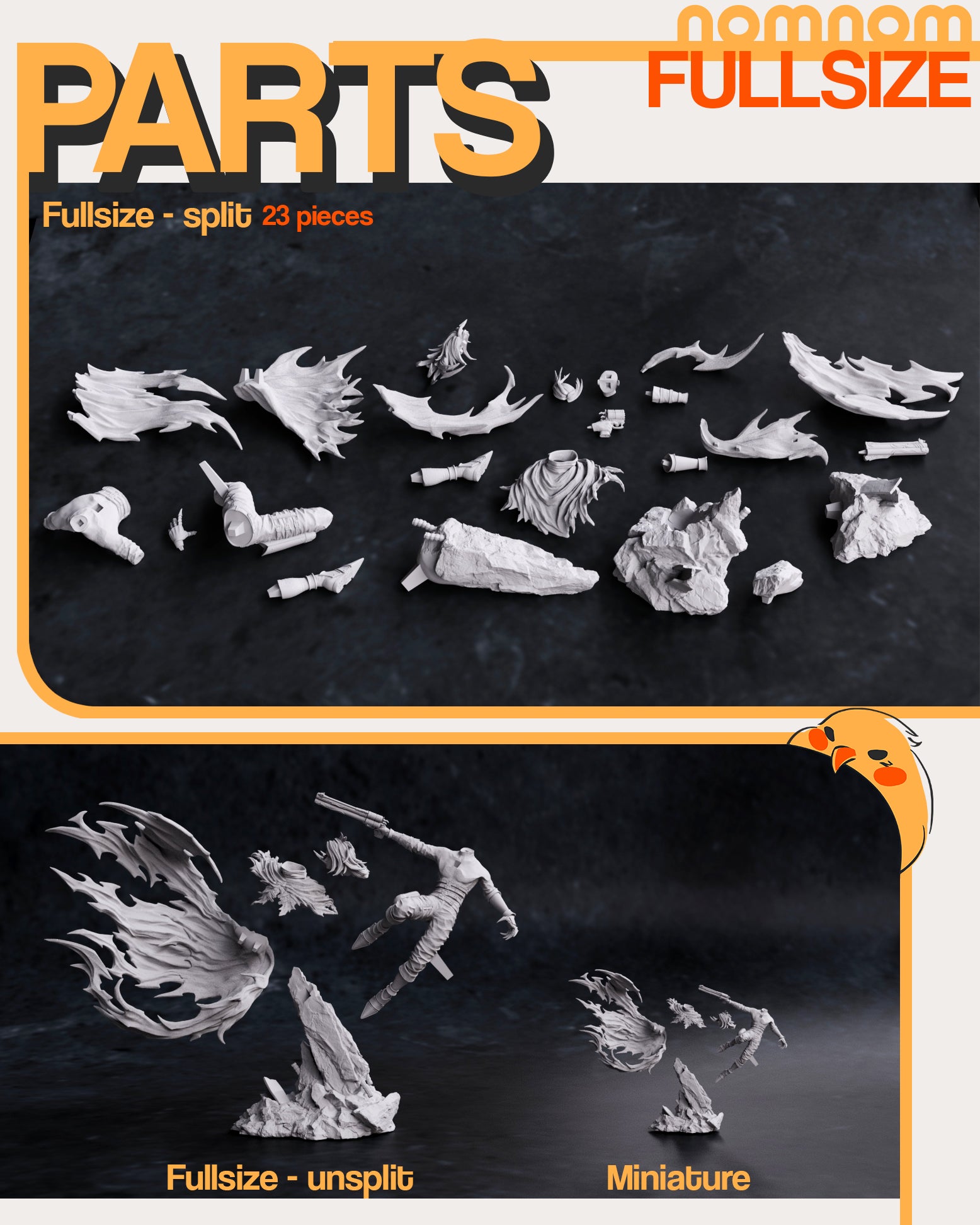 The Crimson Requiem | Maximum Detailed 12K 3D printed figure