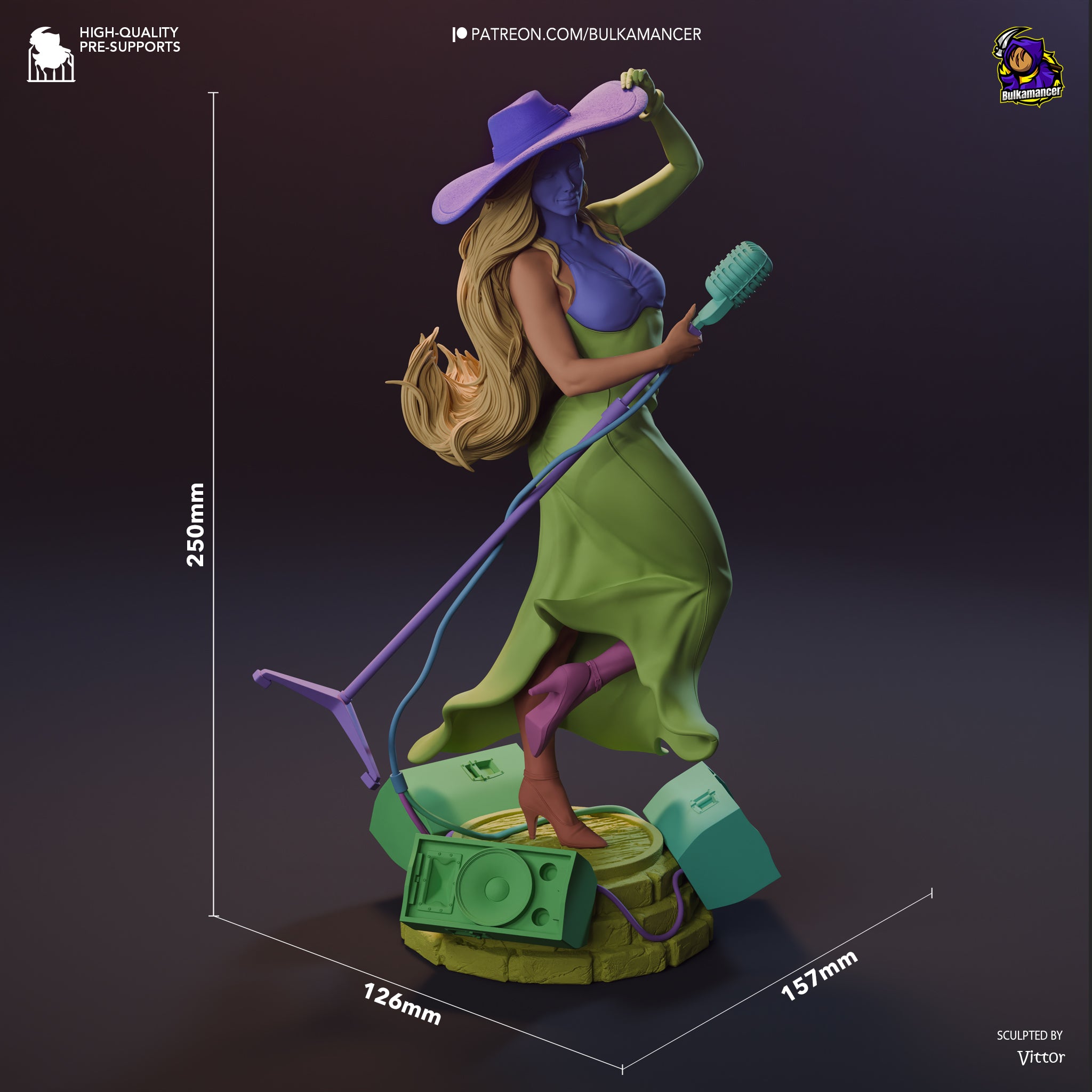 The Jazz Queen | Maximum Detailed 12K 3D printed figure