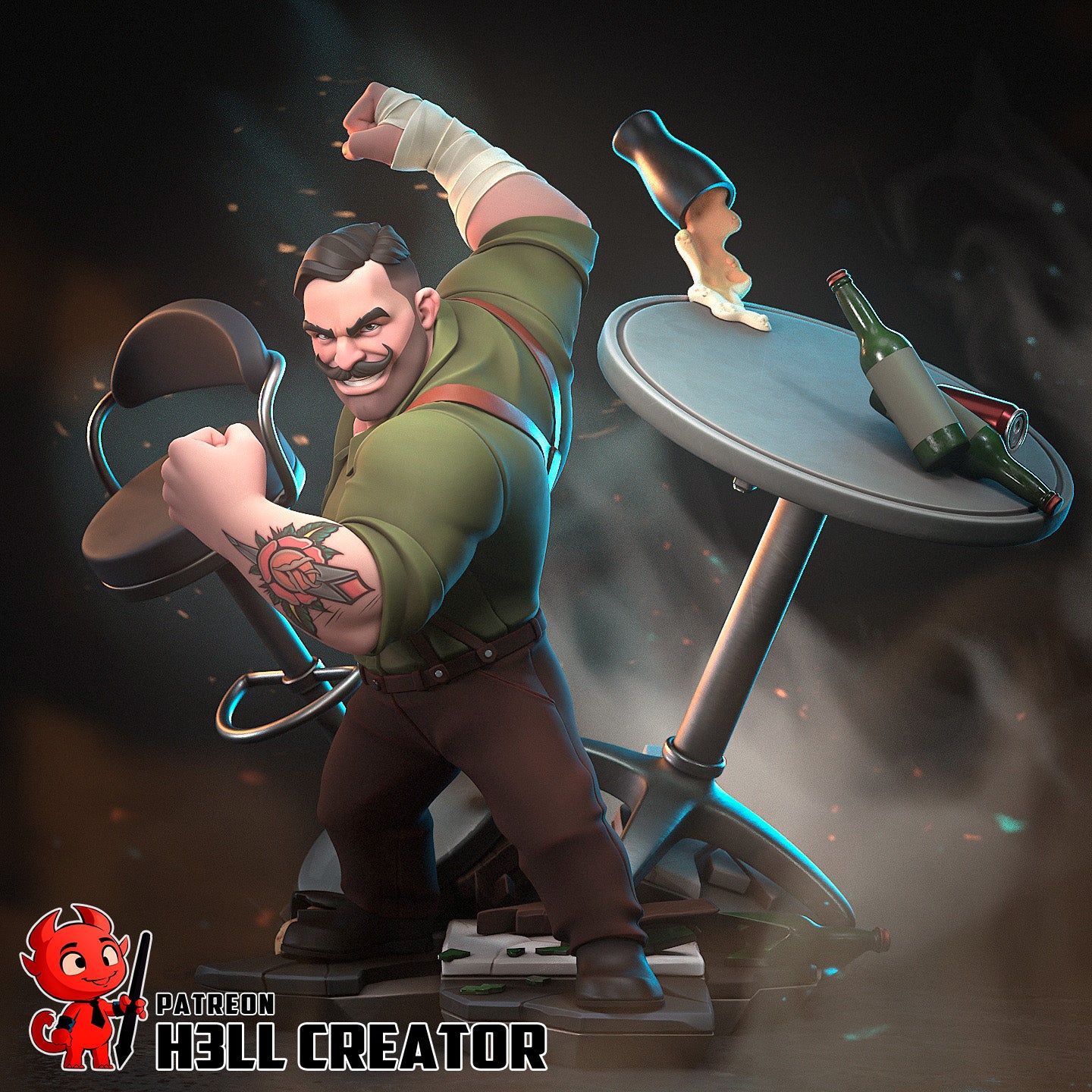 Punch Up Statue