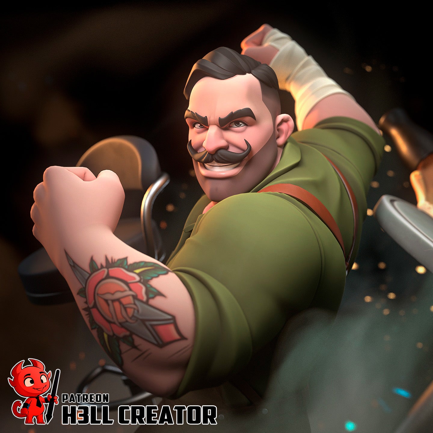 Punch Up Statue