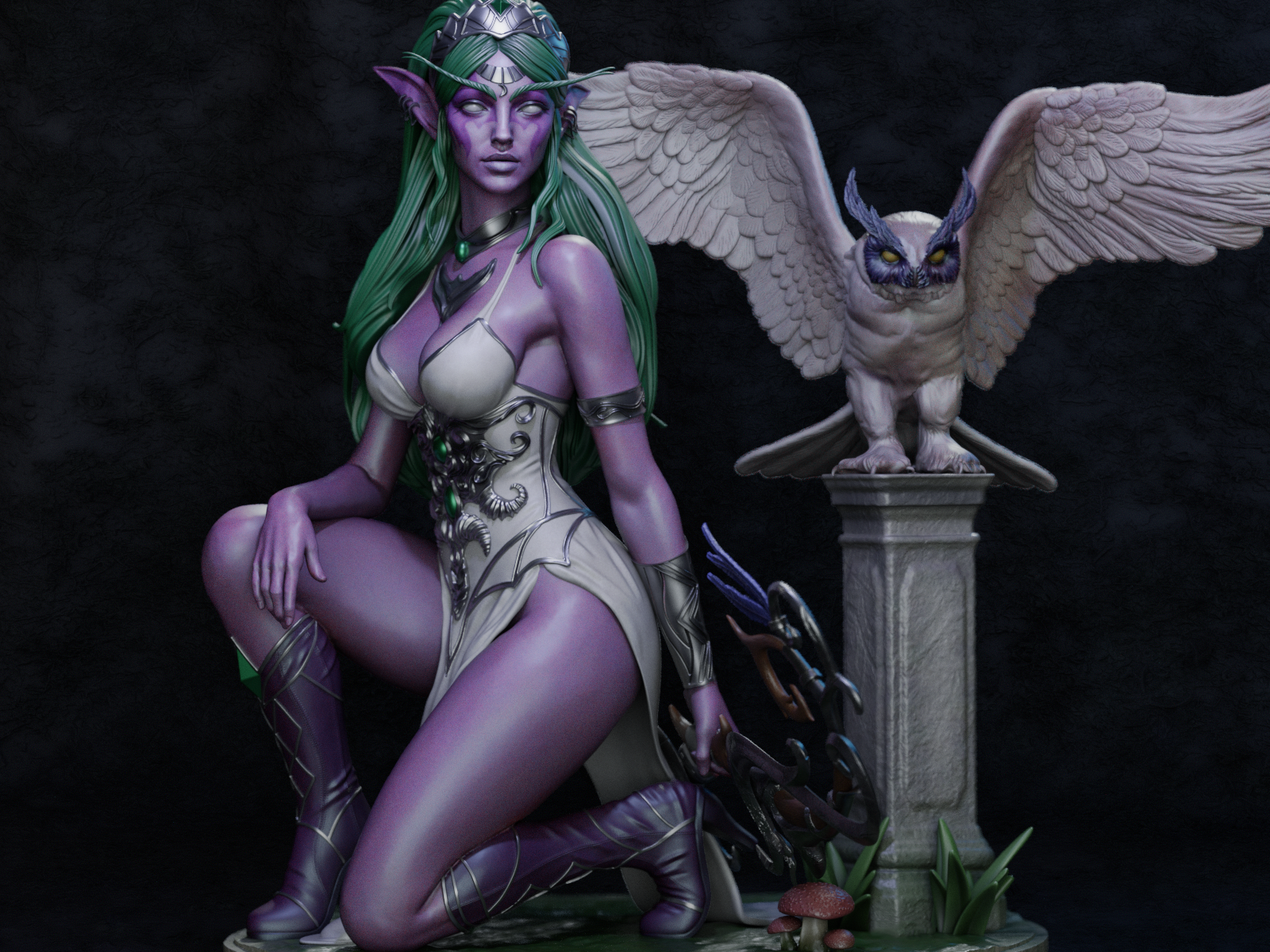 The High Priestess | Maximum Detailed 12K 3D printed figure