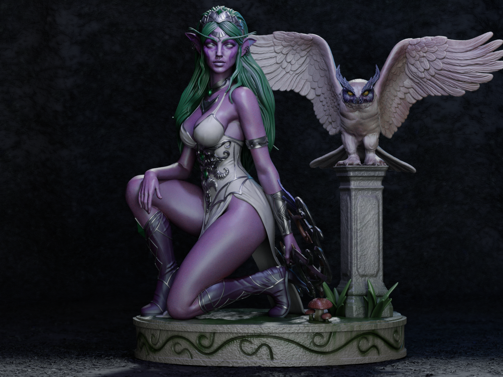 The High Priestess | Maximum Detailed 12K 3D printed figure