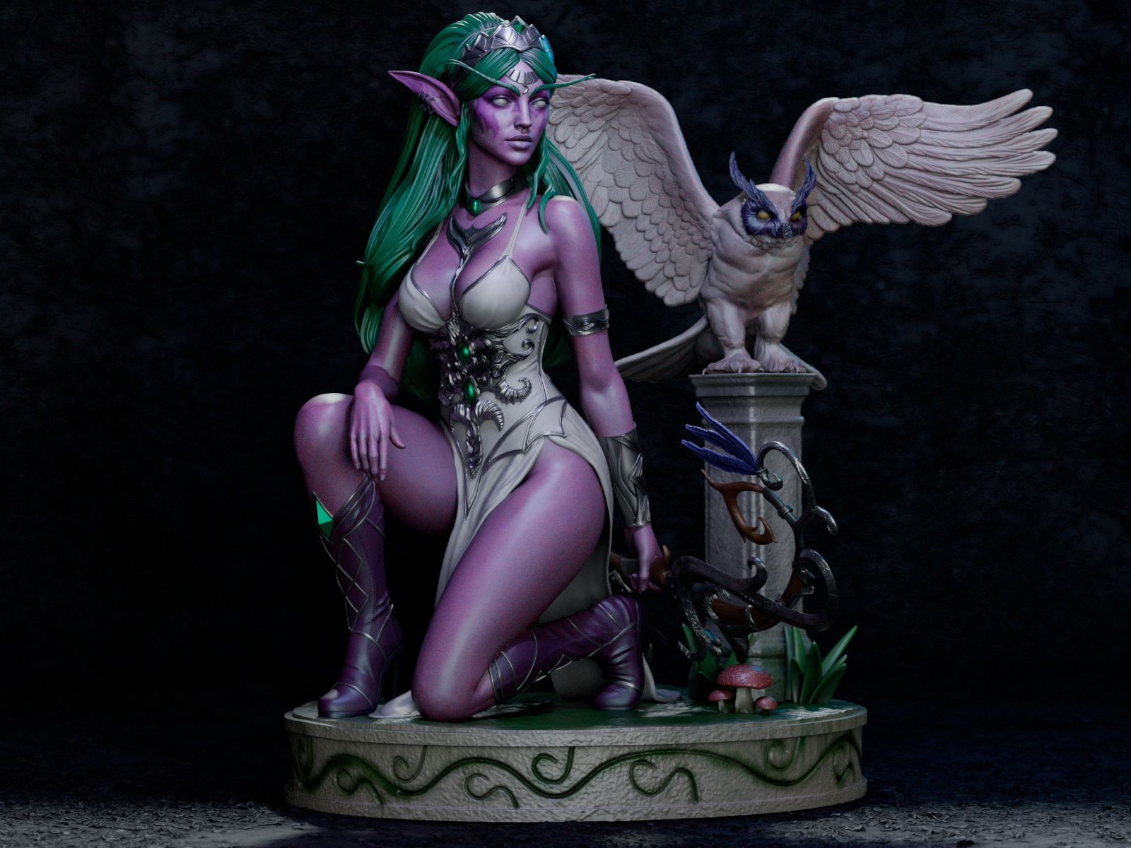 The High Priestess | Maximum Detailed 12K 3D printed figure