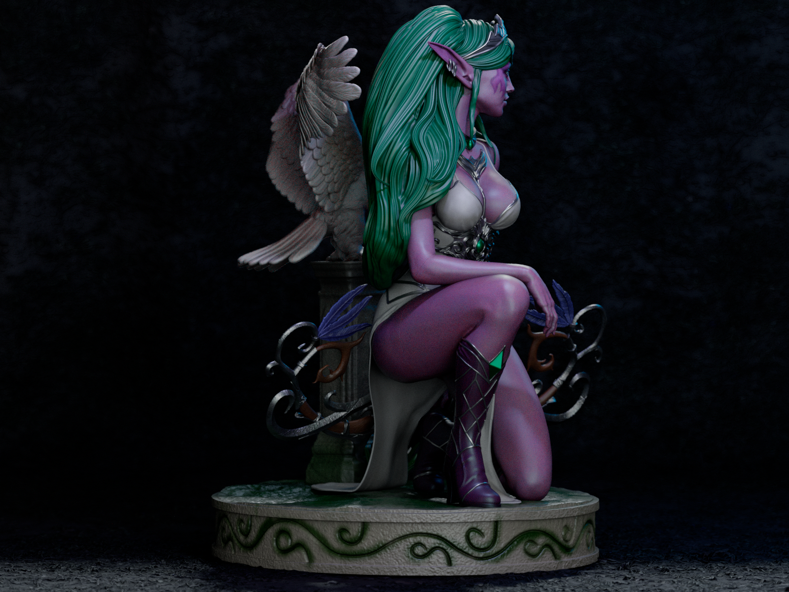 The High Priestess | Maximum Detailed 12K 3D printed figure