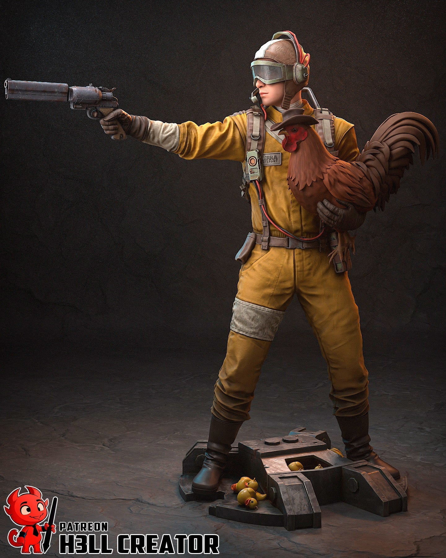 The Raider Statue