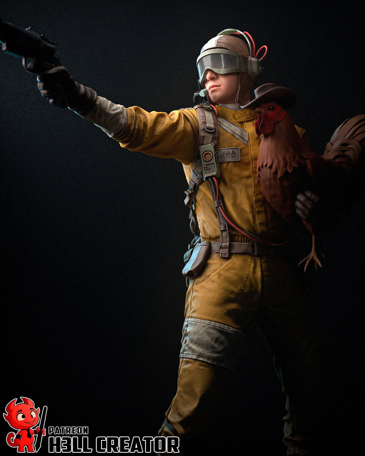 The Raider Statue