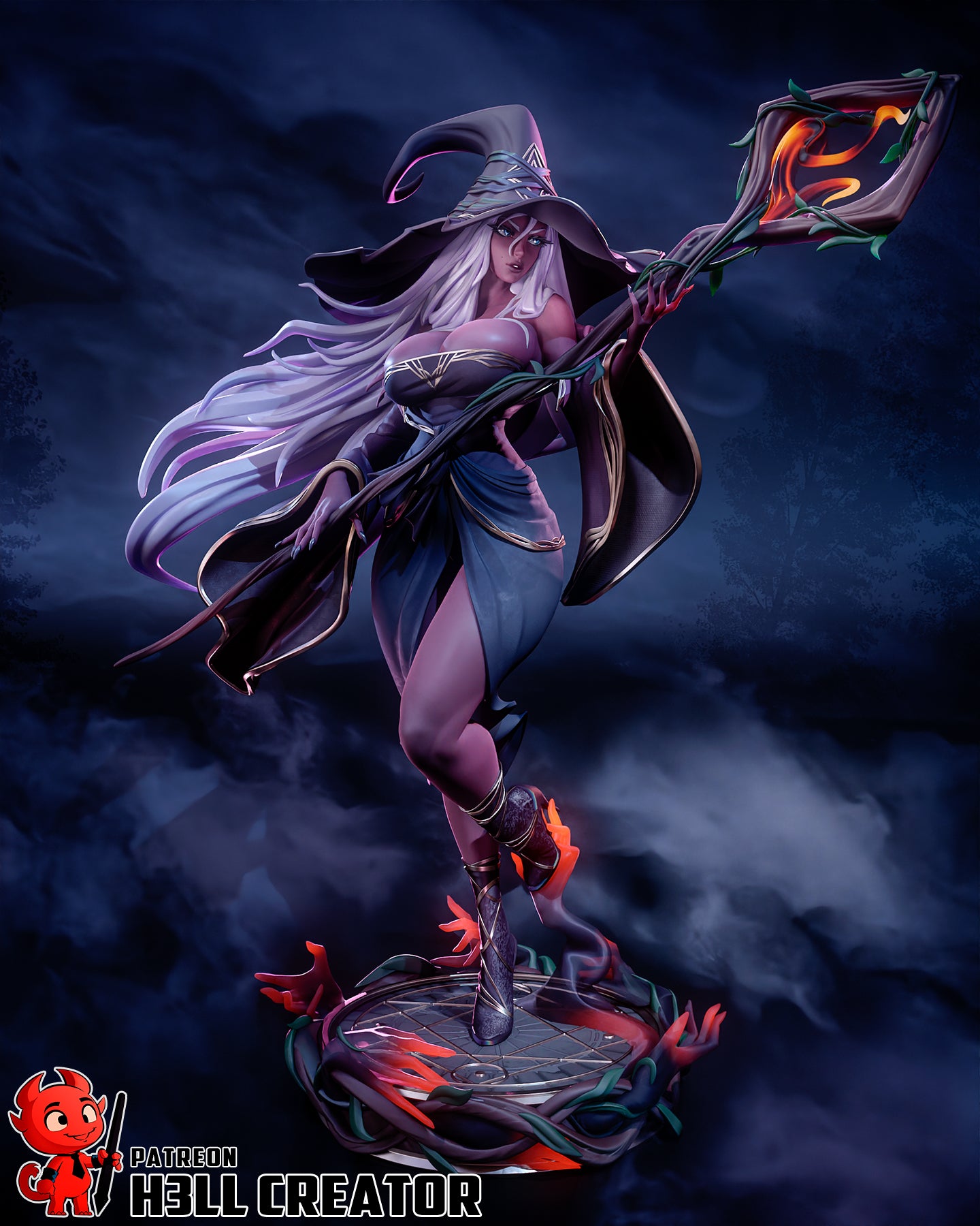 Blade of the Veiled Night | Maximum Detailed 12K 3D printed figure