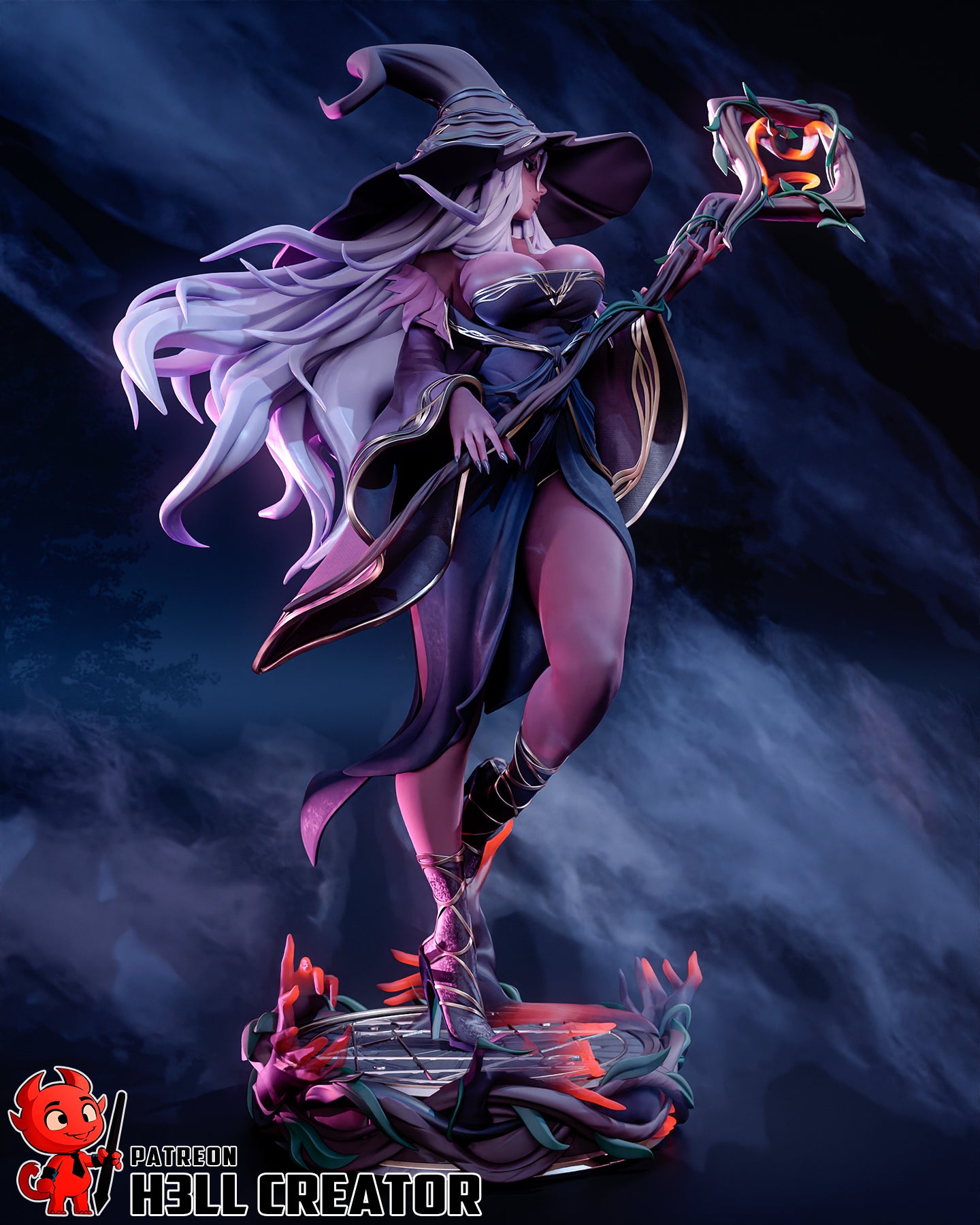 Blade of the Veiled Night | Maximum Detailed 12K 3D printed figure