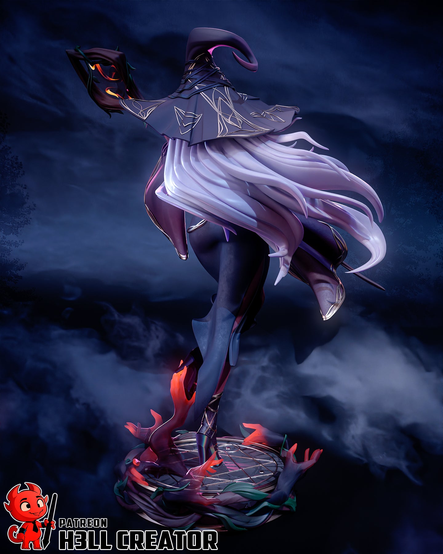 Blade of the Veiled Night | Maximum Detailed 12K 3D printed figure
