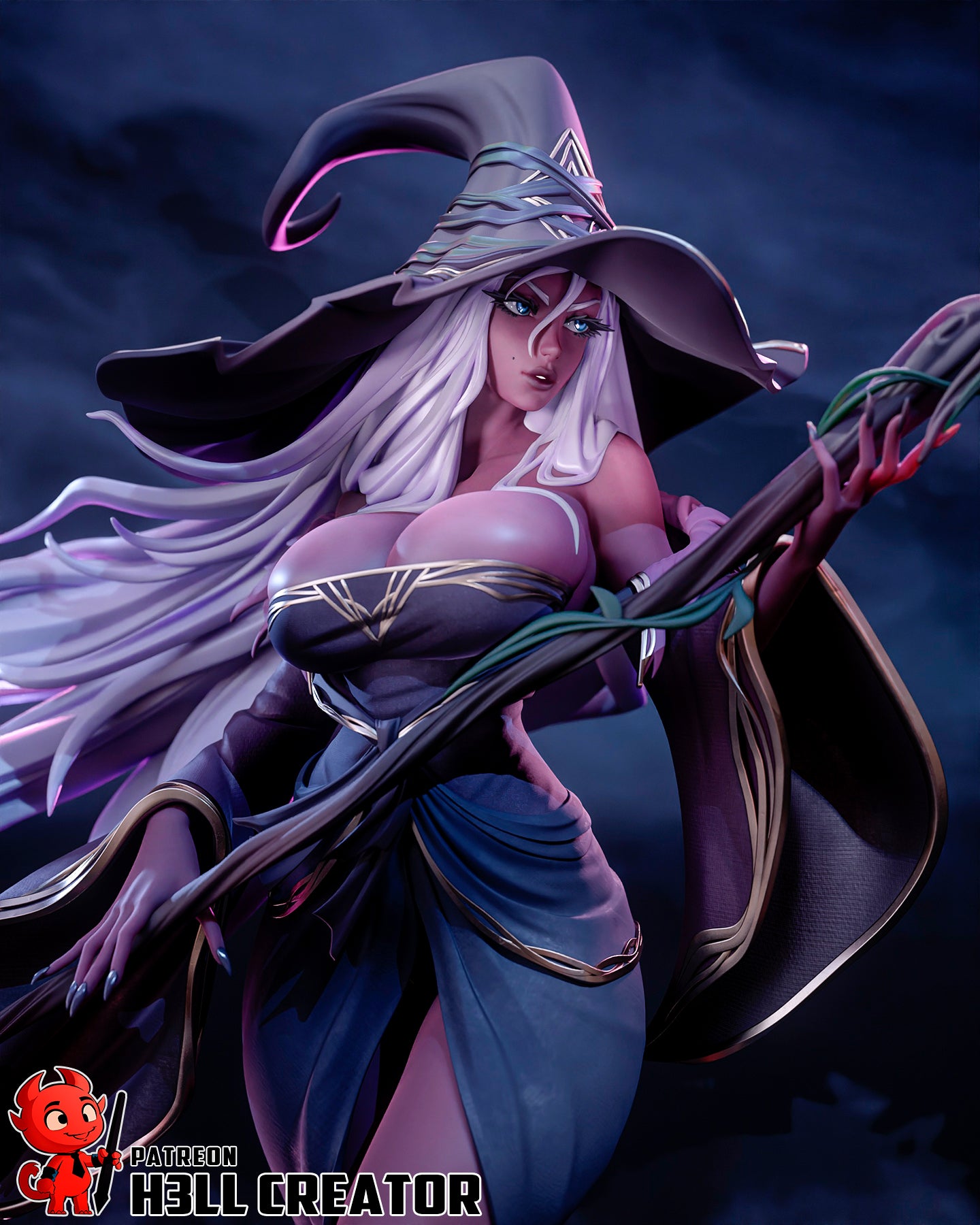 Blade of the Veiled Night | Maximum Detailed 12K 3D printed figure