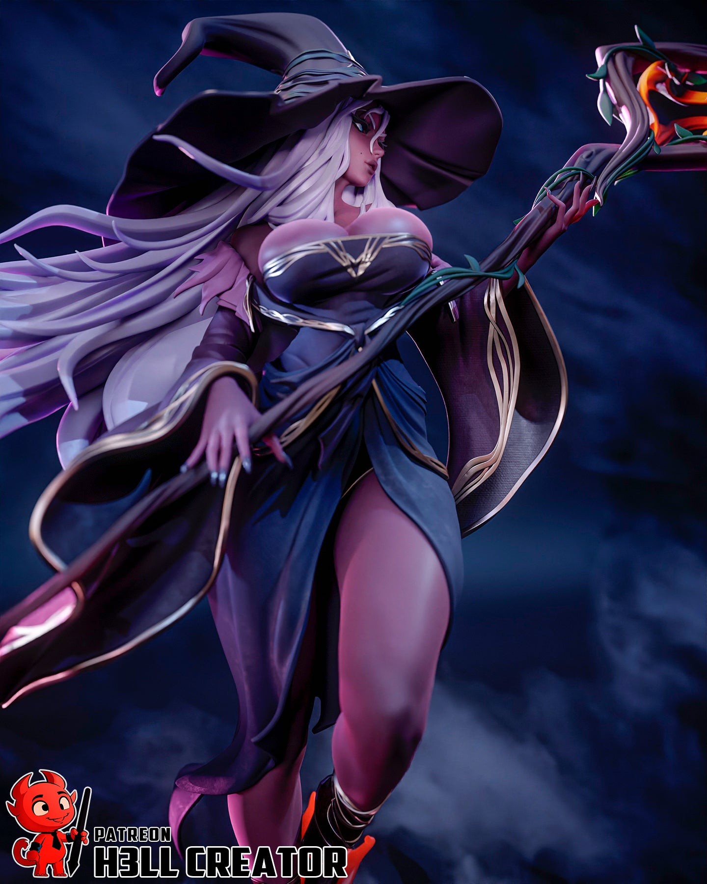 Blade of the Veiled Night | Maximum Detailed 12K 3D printed figure