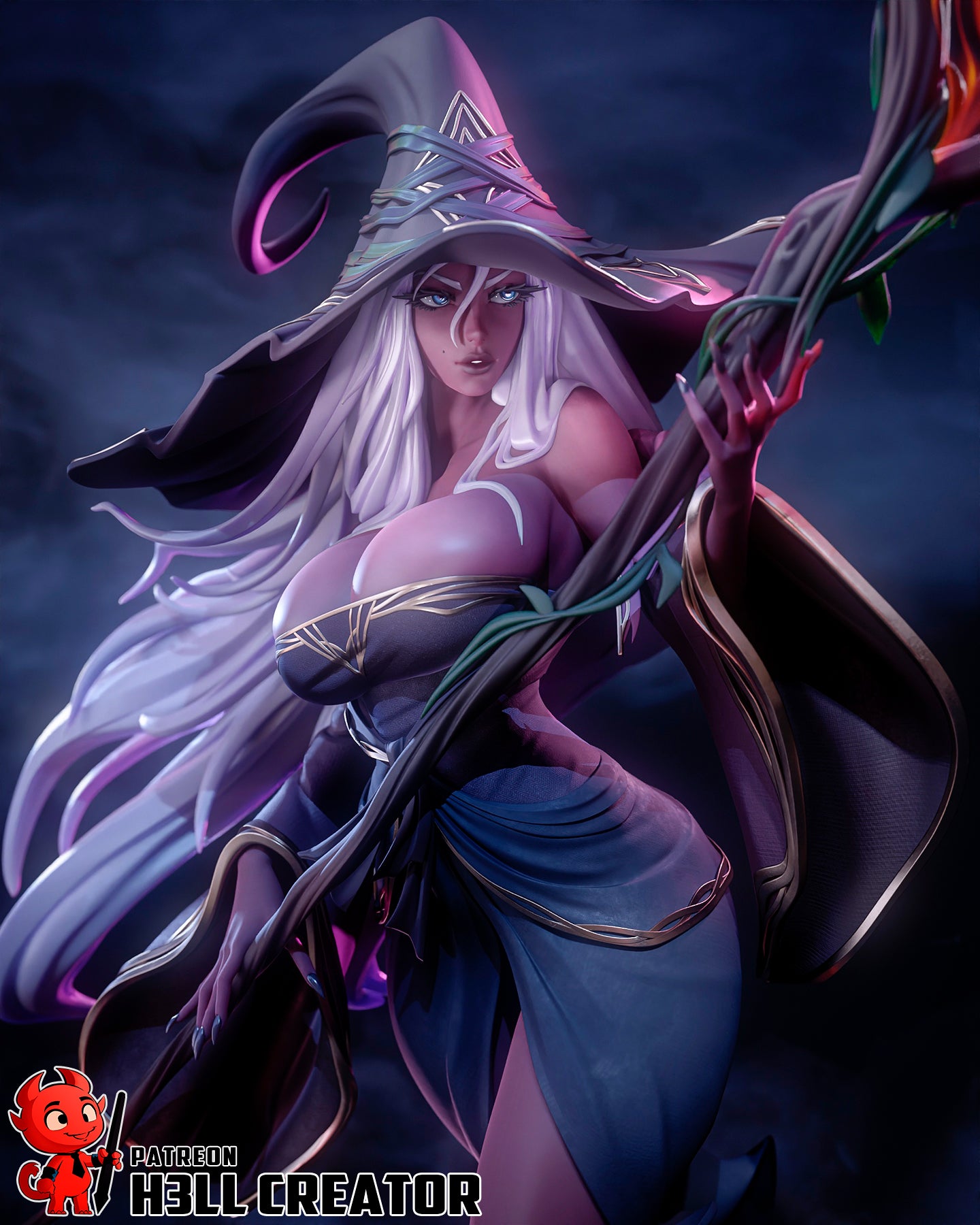 Blade of the Veiled Night | Maximum Detailed 12K 3D printed figure