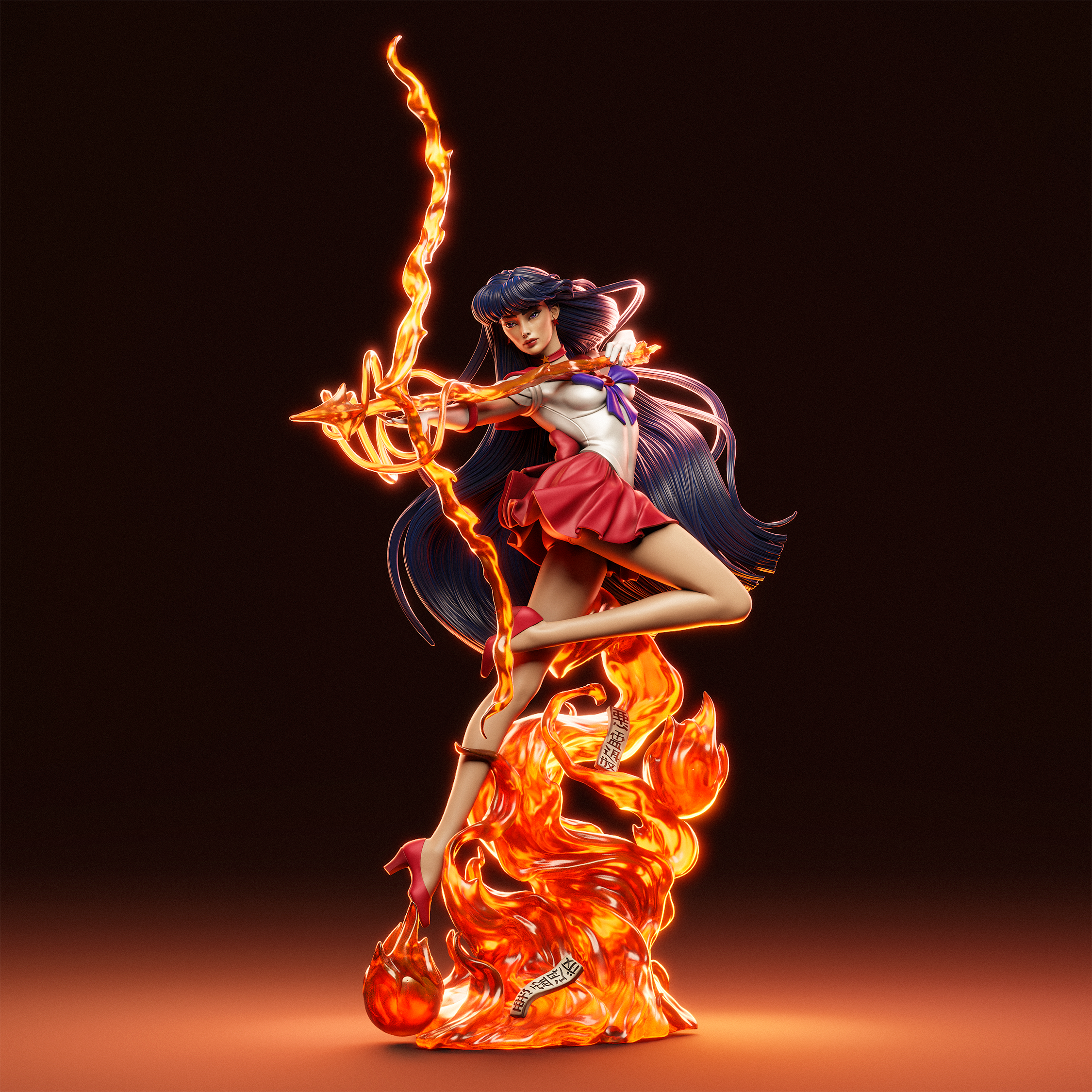 The Fire Spirit | Maximum Detailed 12K 3D printed figure