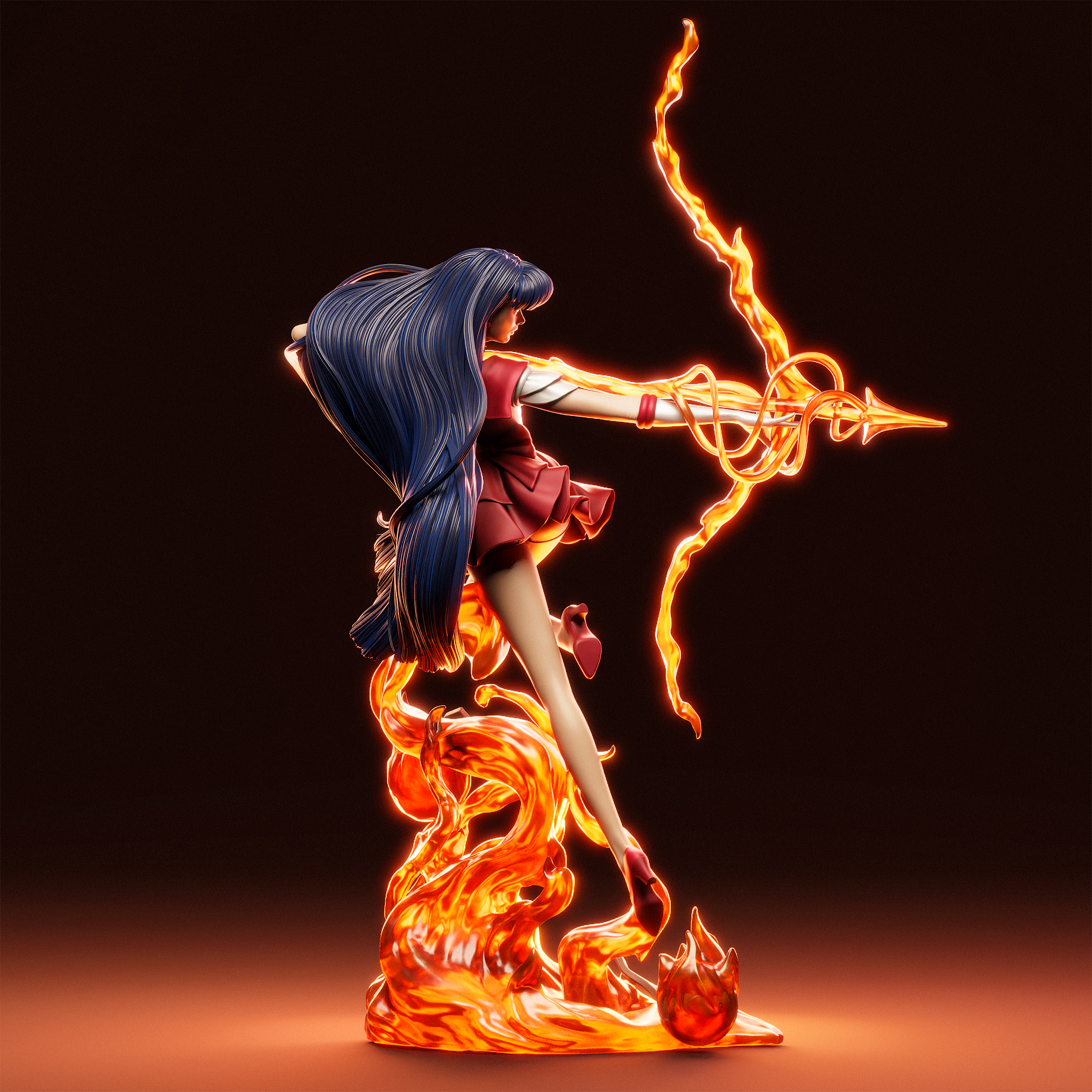 The Fire Spirit | Maximum Detailed 12K 3D printed figure