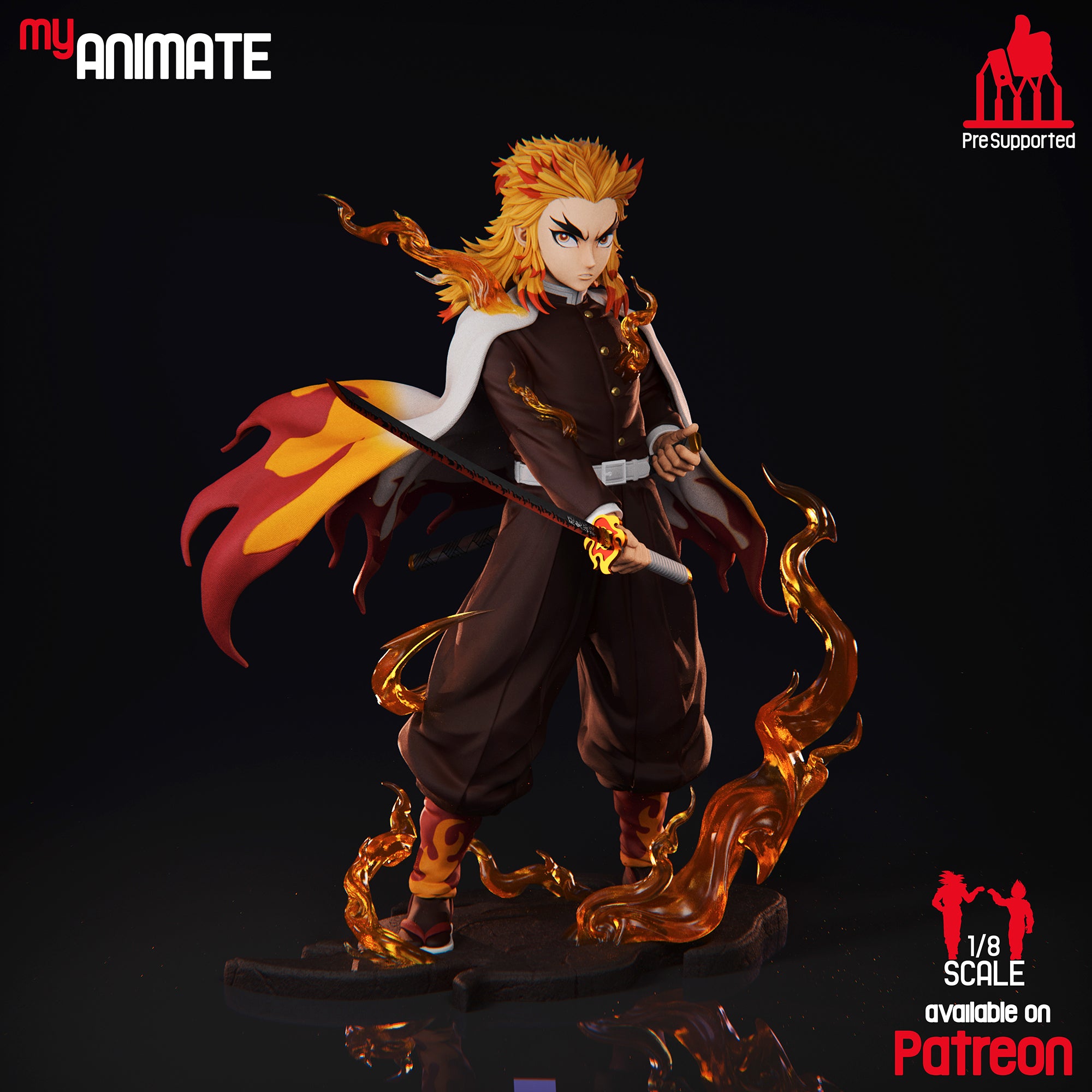 The Blazing Flame | Maximum Detailed 12K 3D Printed Figure