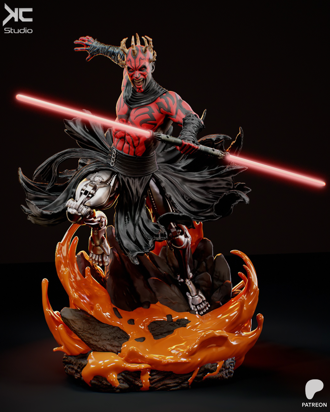 The Crimson Phantom | Maximum Detailed 12K 3D printed figure