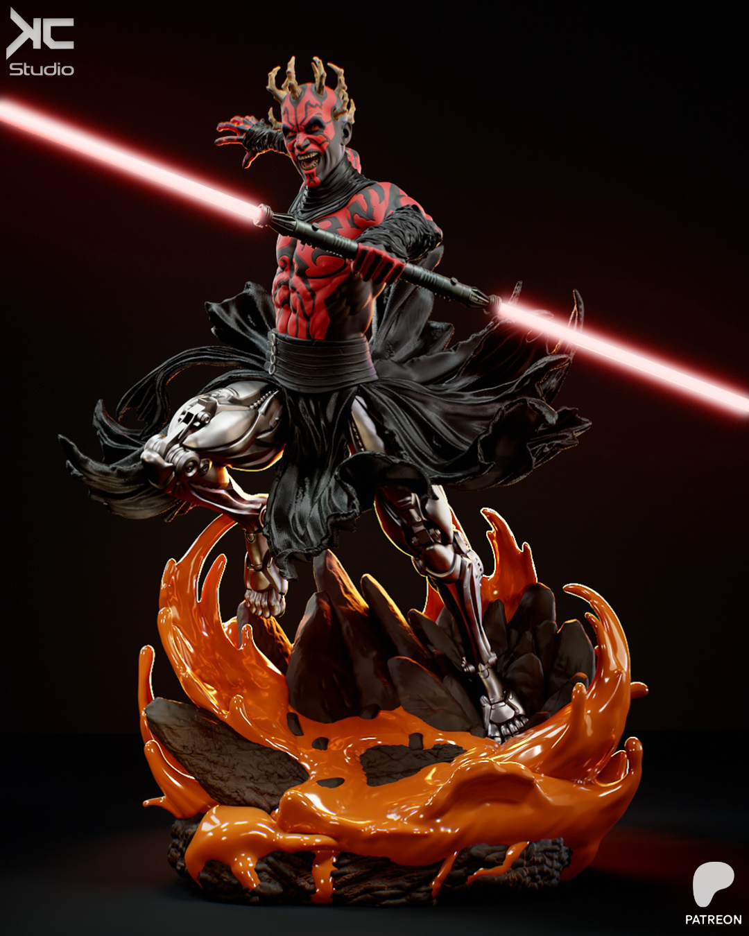 The Crimson Phantom | Maximum Detailed 12K 3D printed figure
