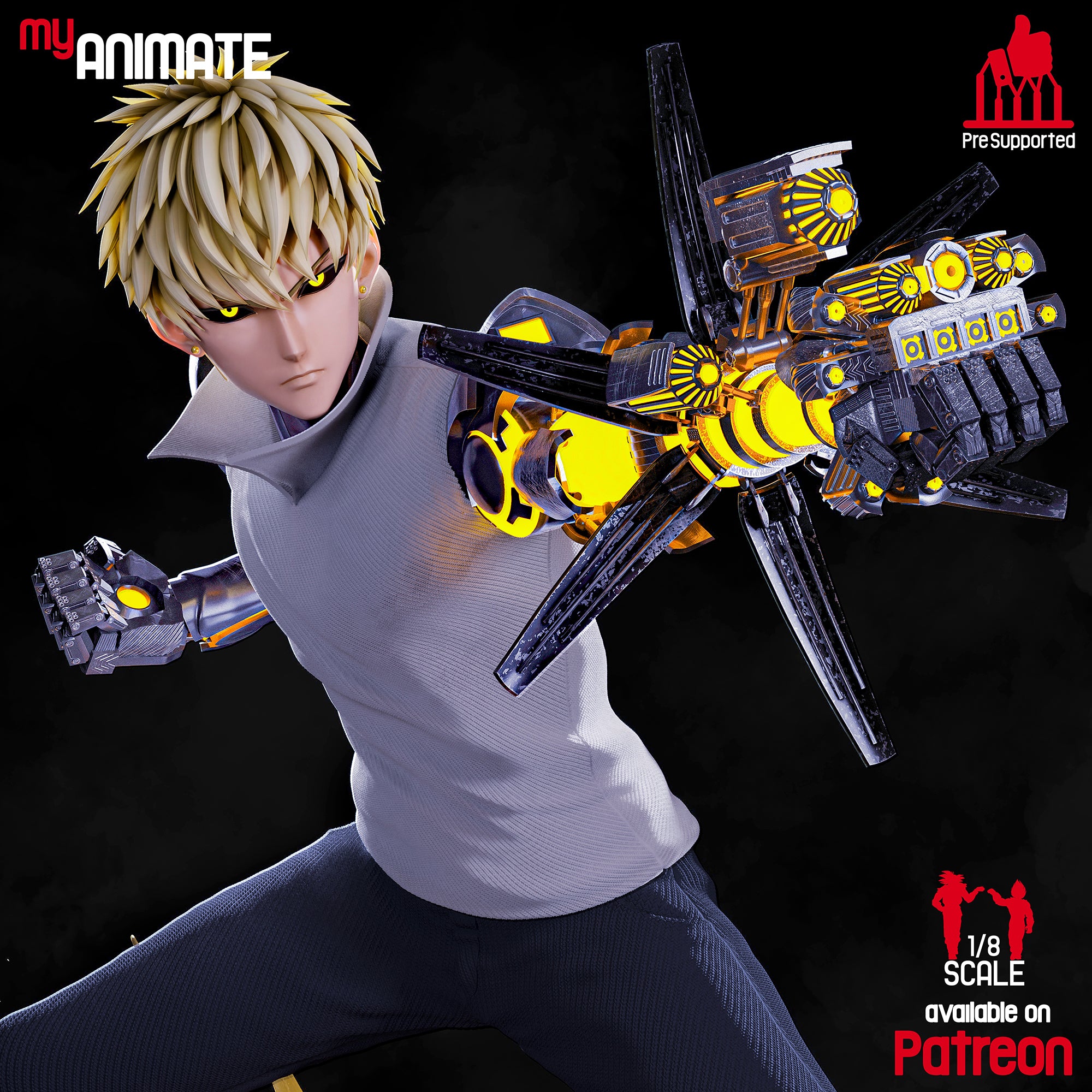 The Demon Cyborg | Maximum Detailed 12K 3D Printed Figure