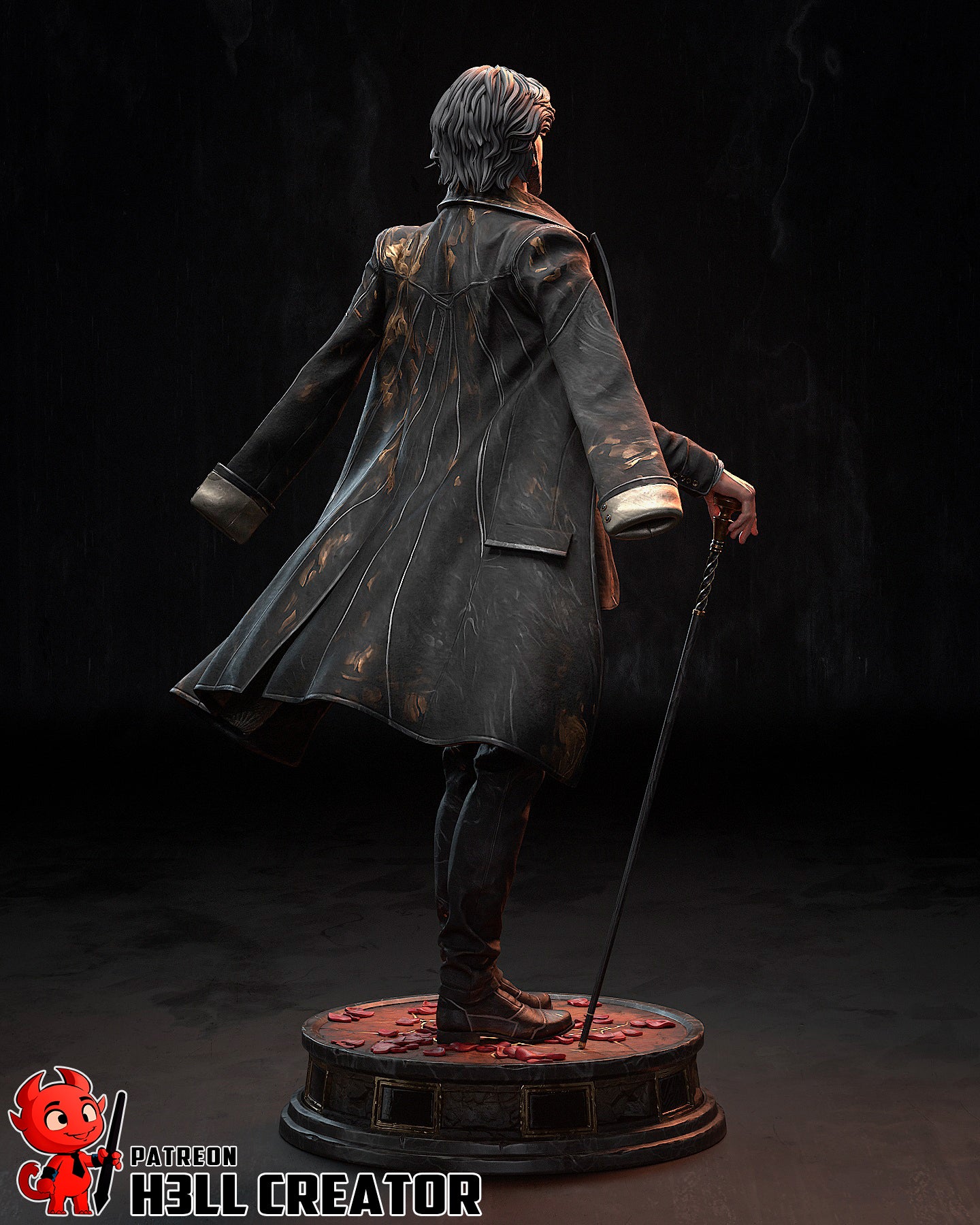 The White-Haired Man | Maximum Detailed 12K 3D printed figure