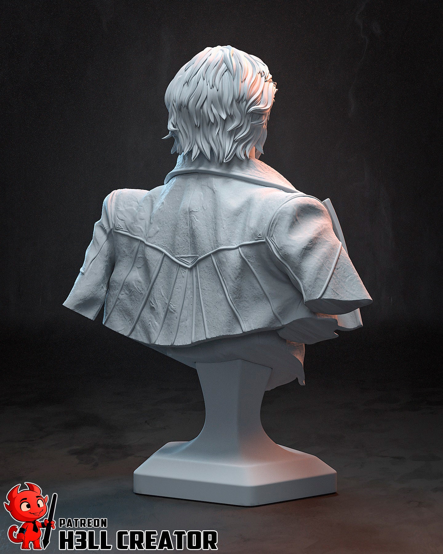 The White-Haired Man | Maximum Detailed 12K 3D printed figure