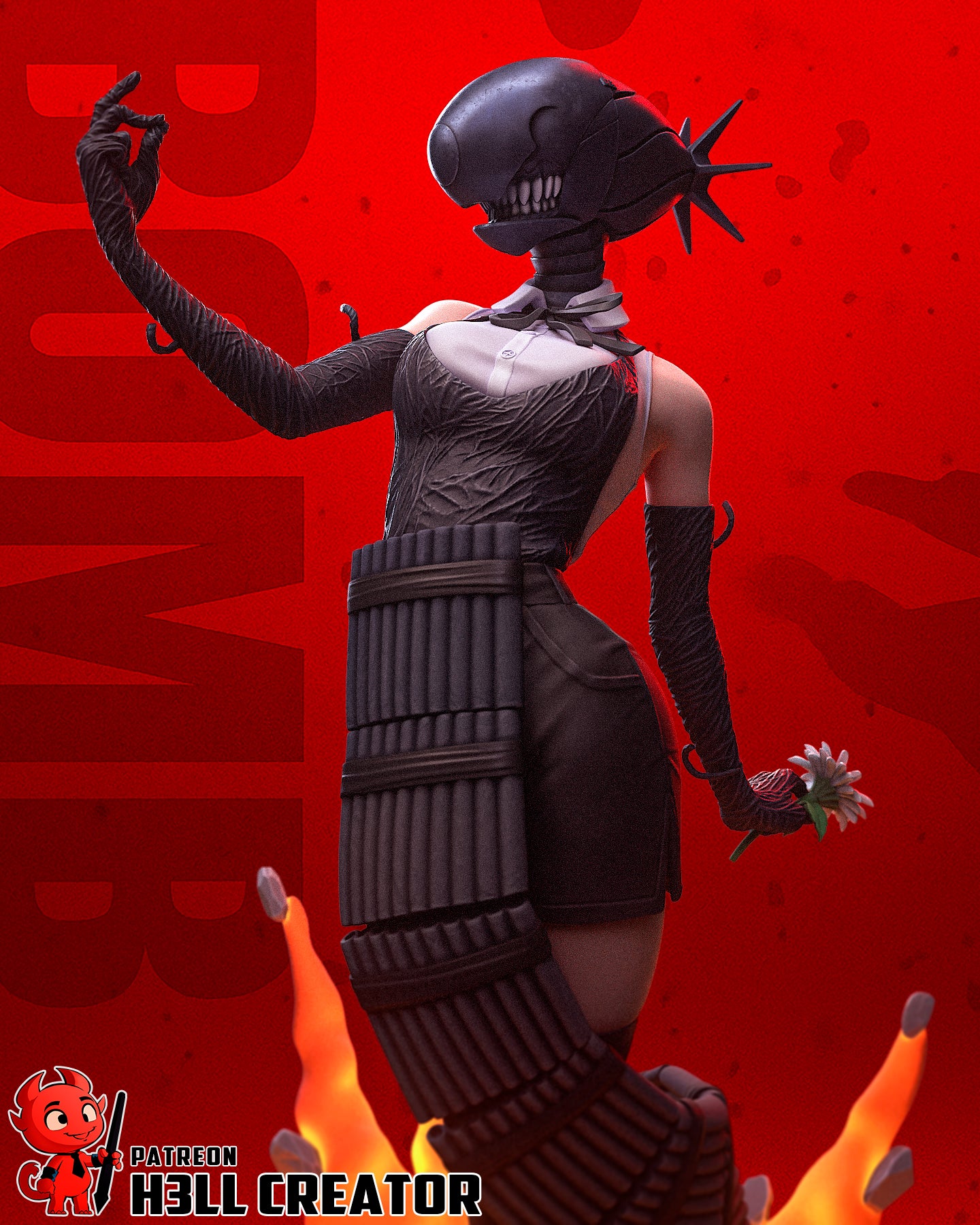 The Bomb | Maximum Detailed 12K 3D printed figure