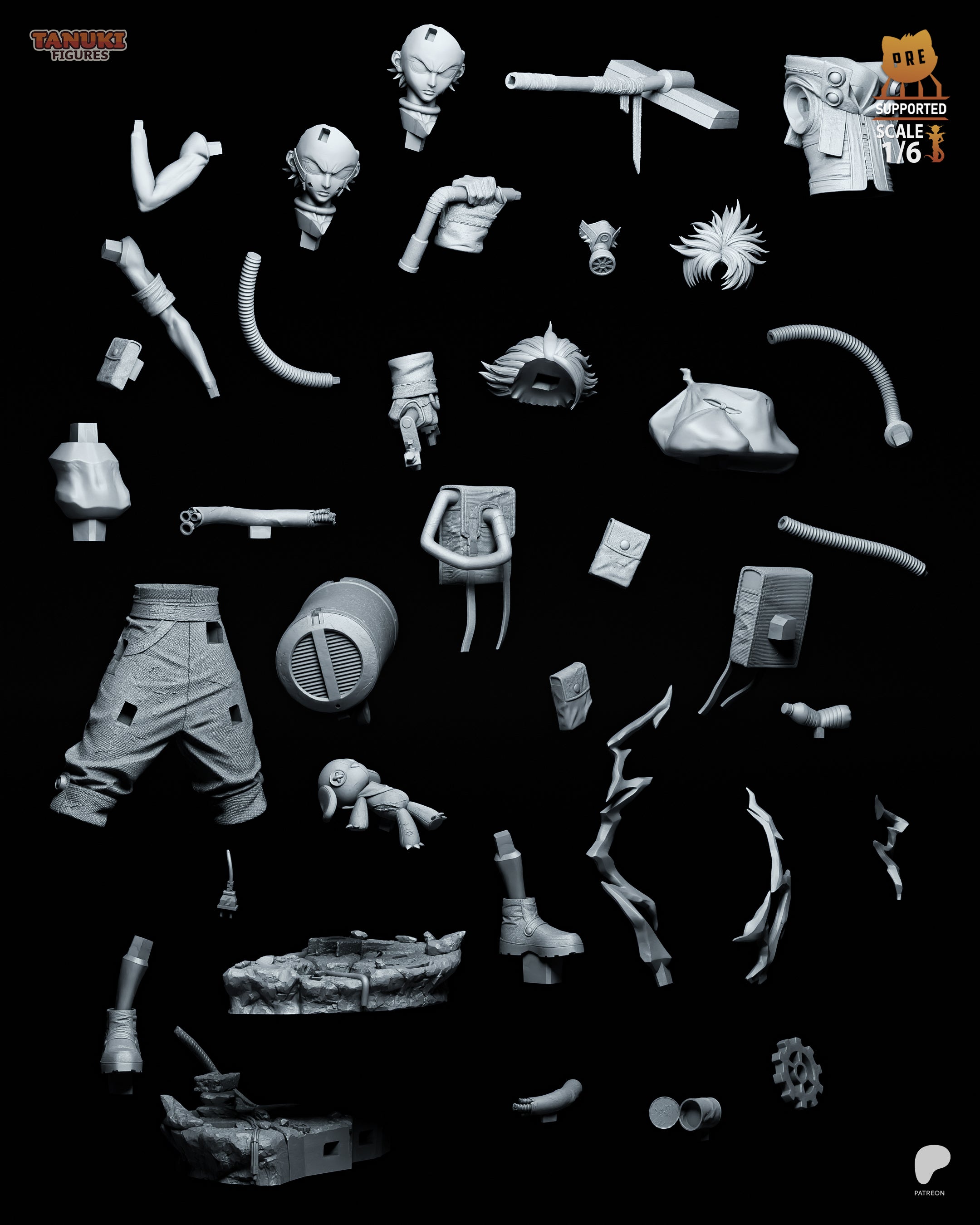 The Trash Warrior | Maximum Detailed 12K 3D printed figure