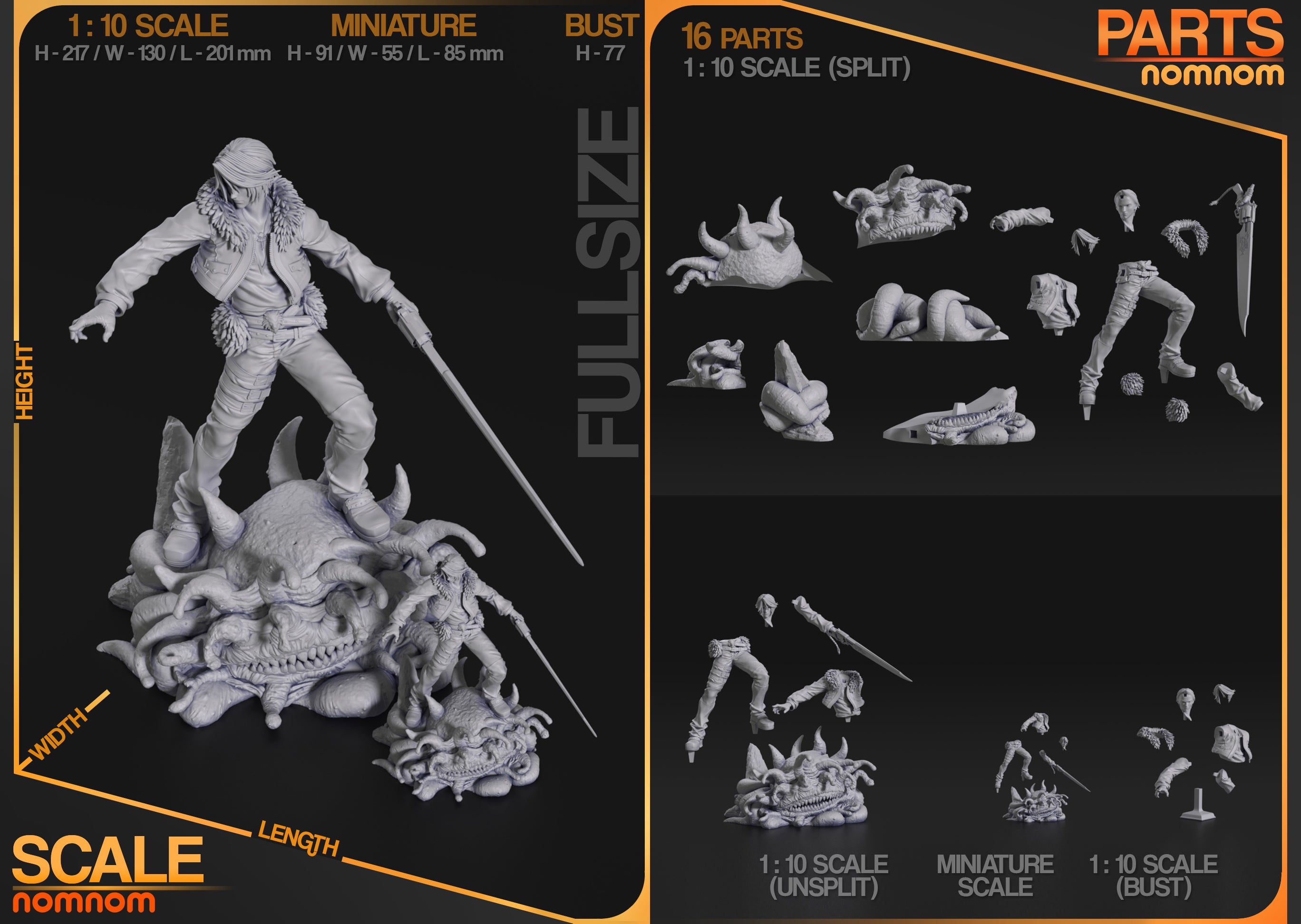 The Gunblade Prodigy | Maximum Detailed 12K 3D printed figure