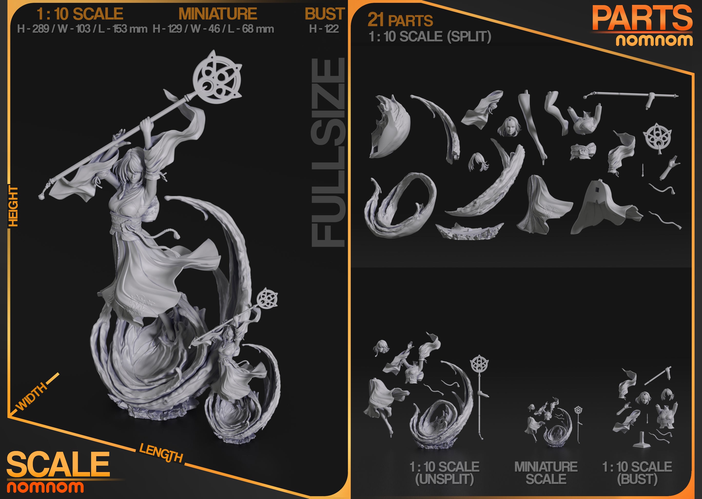 The Summoner of Spira | Maximum Detailed 12K 3D printed figure