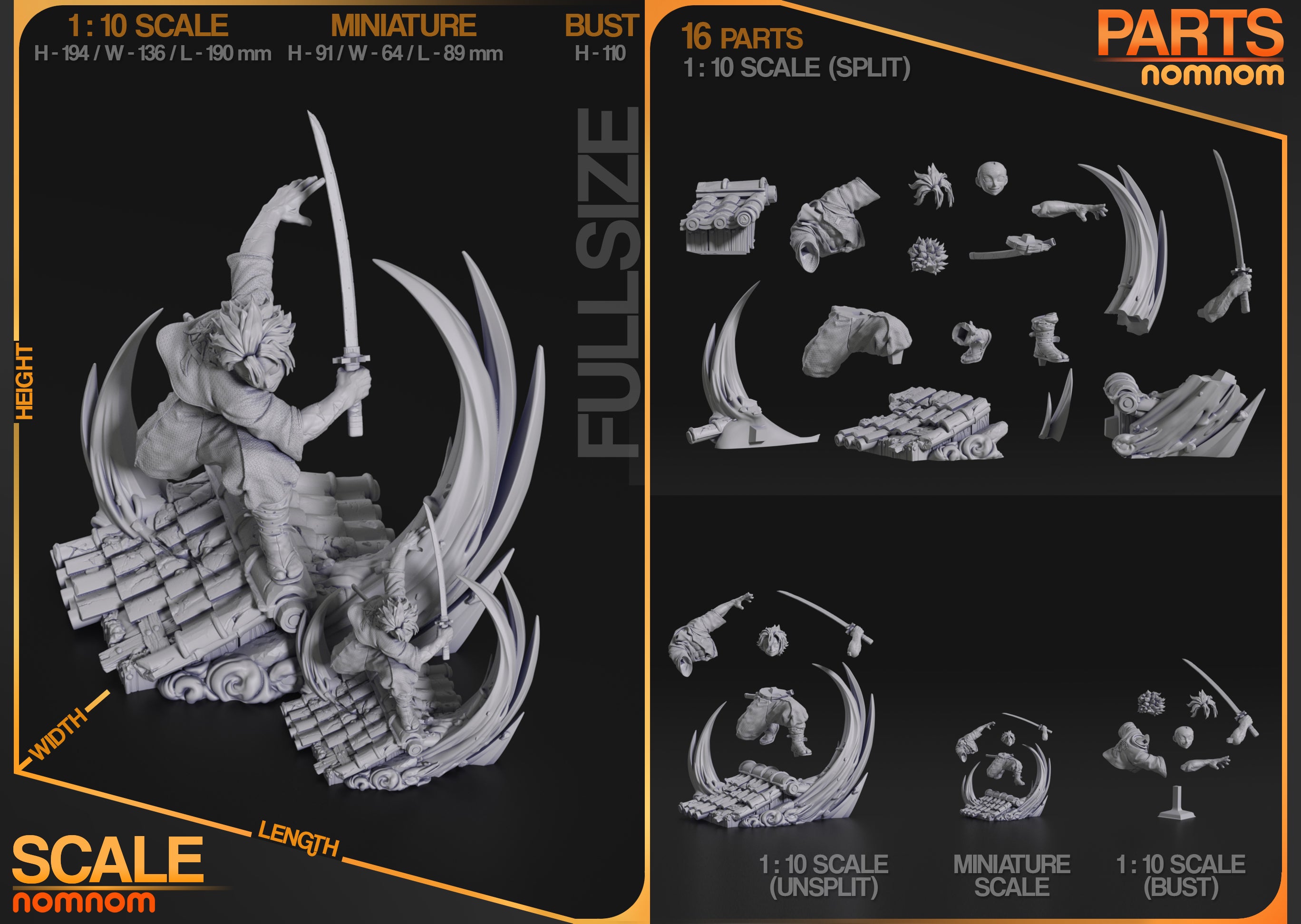 The Storm of Blades | Maximum Detailed 12K 3D printed figure