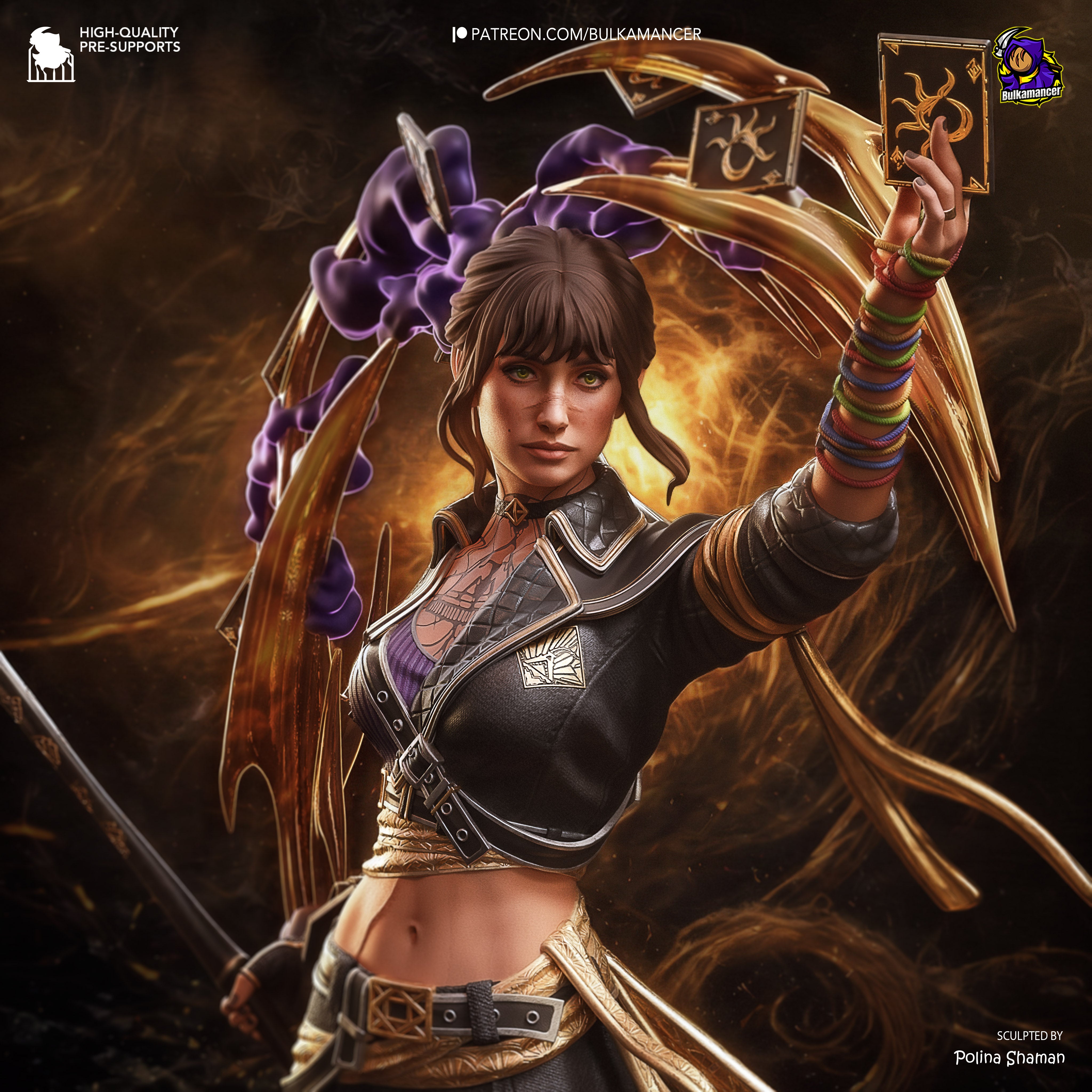 The Tarot Wielder | Maximum Detailed 12K 3D printed figure