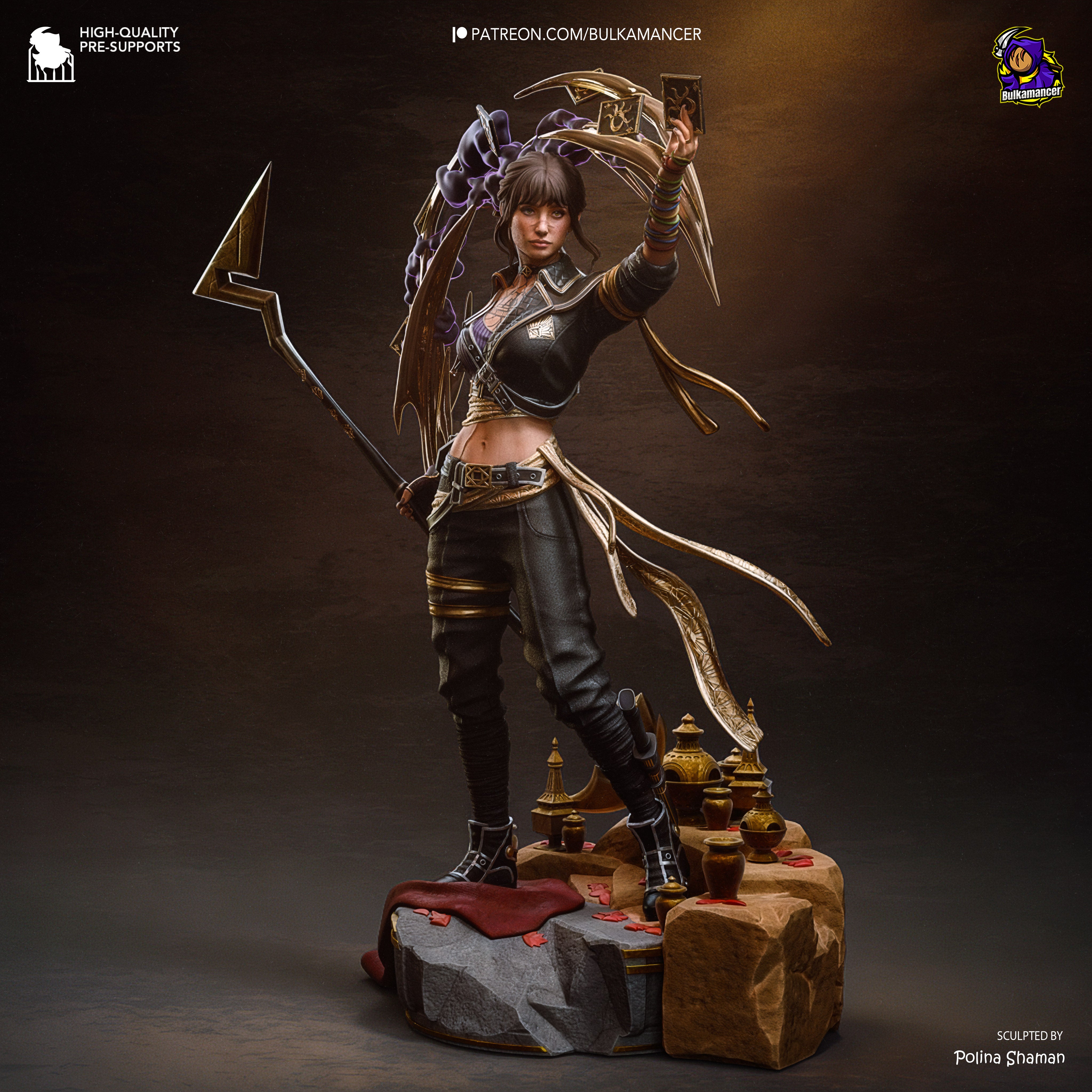 The Tarot Wielder | Maximum Detailed 12K 3D printed figure