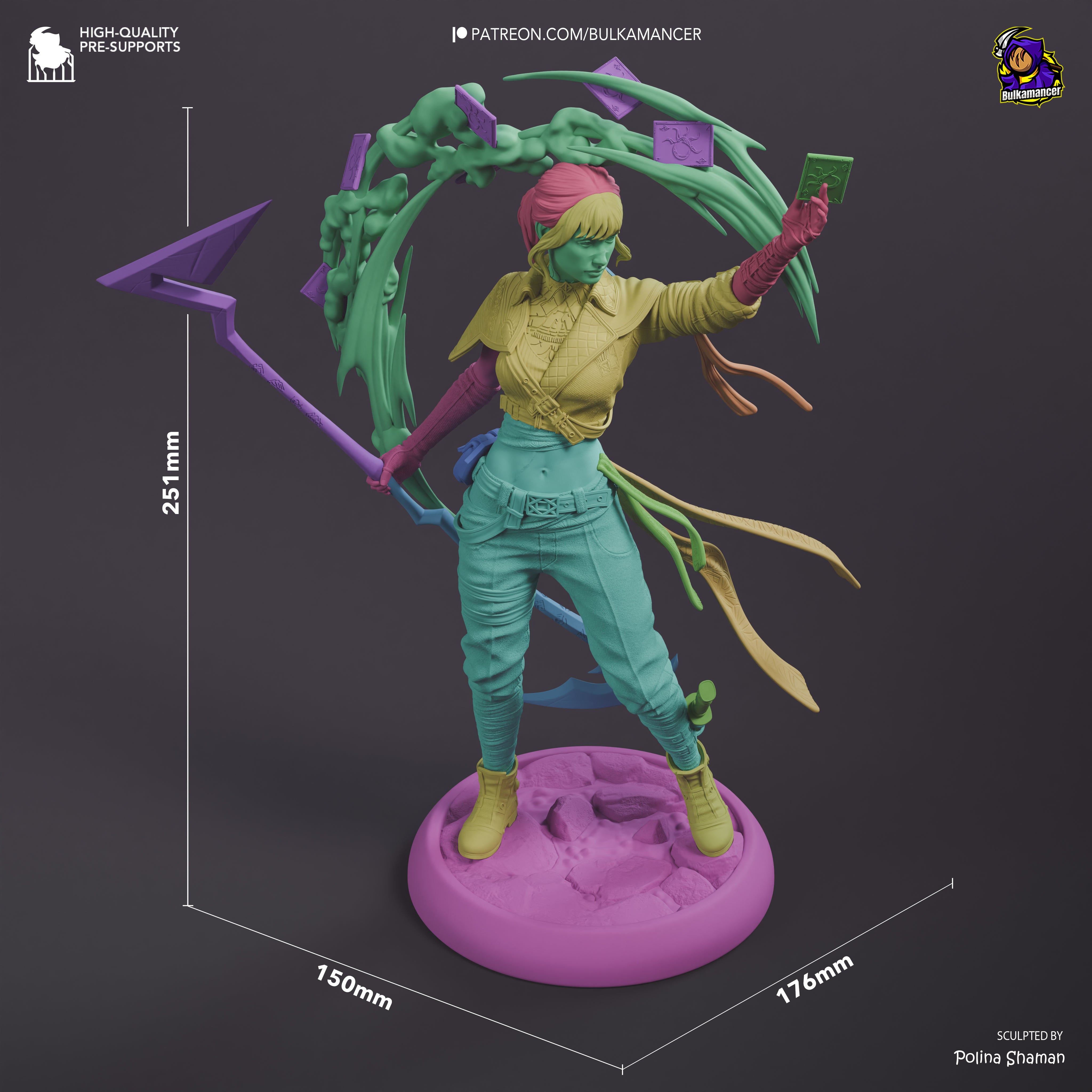 The Tarot Wielder | Maximum Detailed 12K 3D printed figure