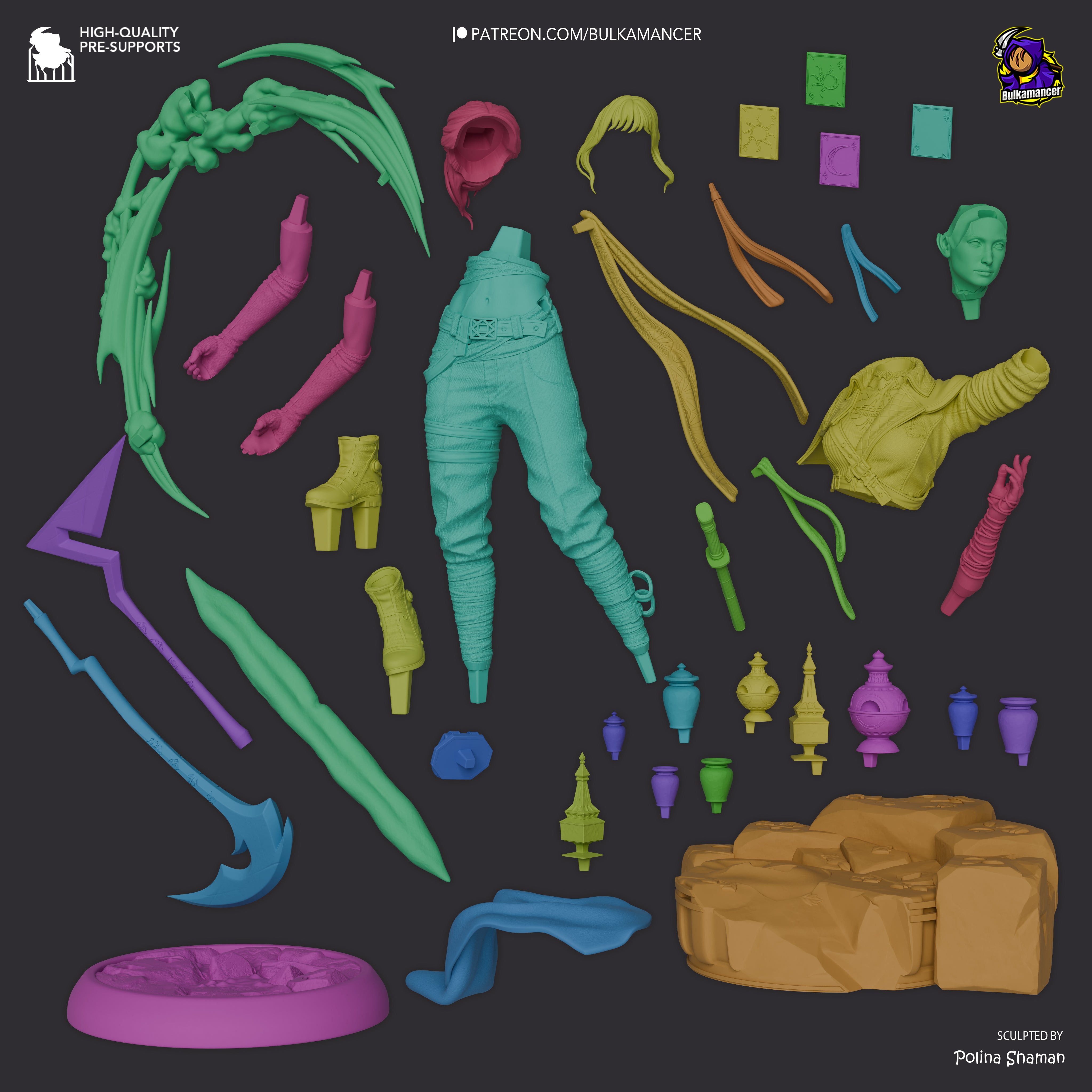 The Tarot Wielder | Maximum Detailed 12K 3D printed figure