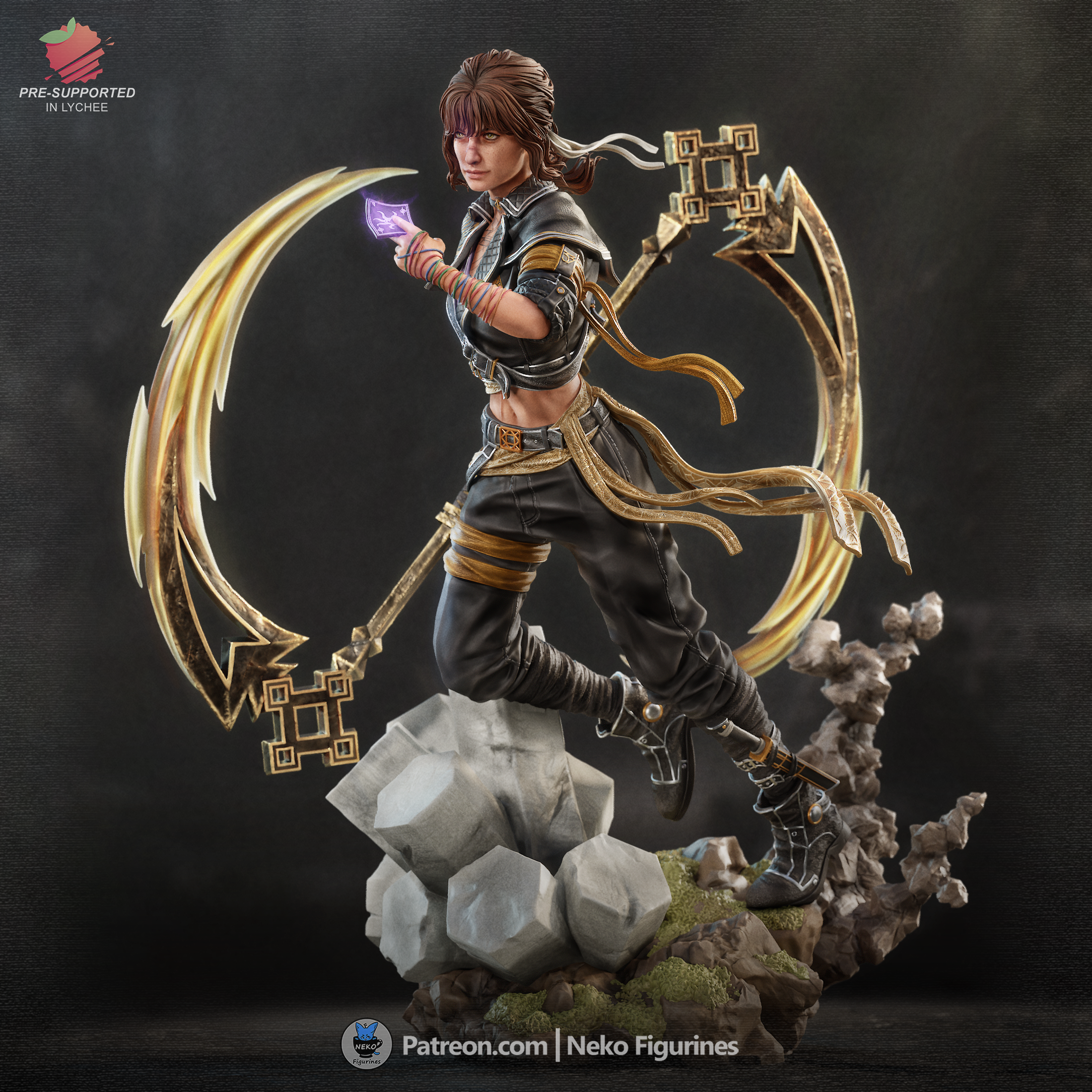 Blade of the Obscure | Maximum Detailed 12K 3D printed figure