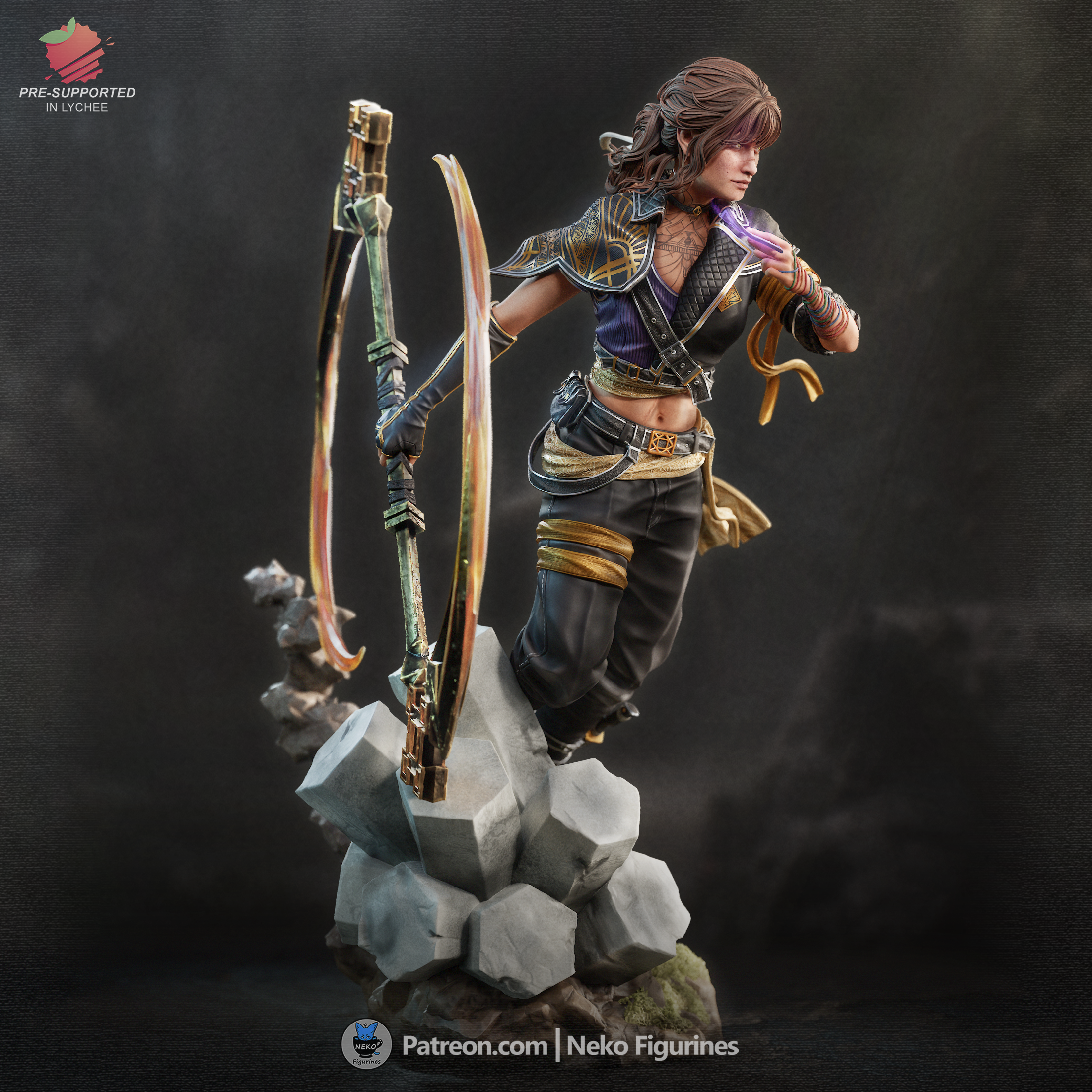 Blade of the Obscure | Maximum Detailed 12K 3D printed figure