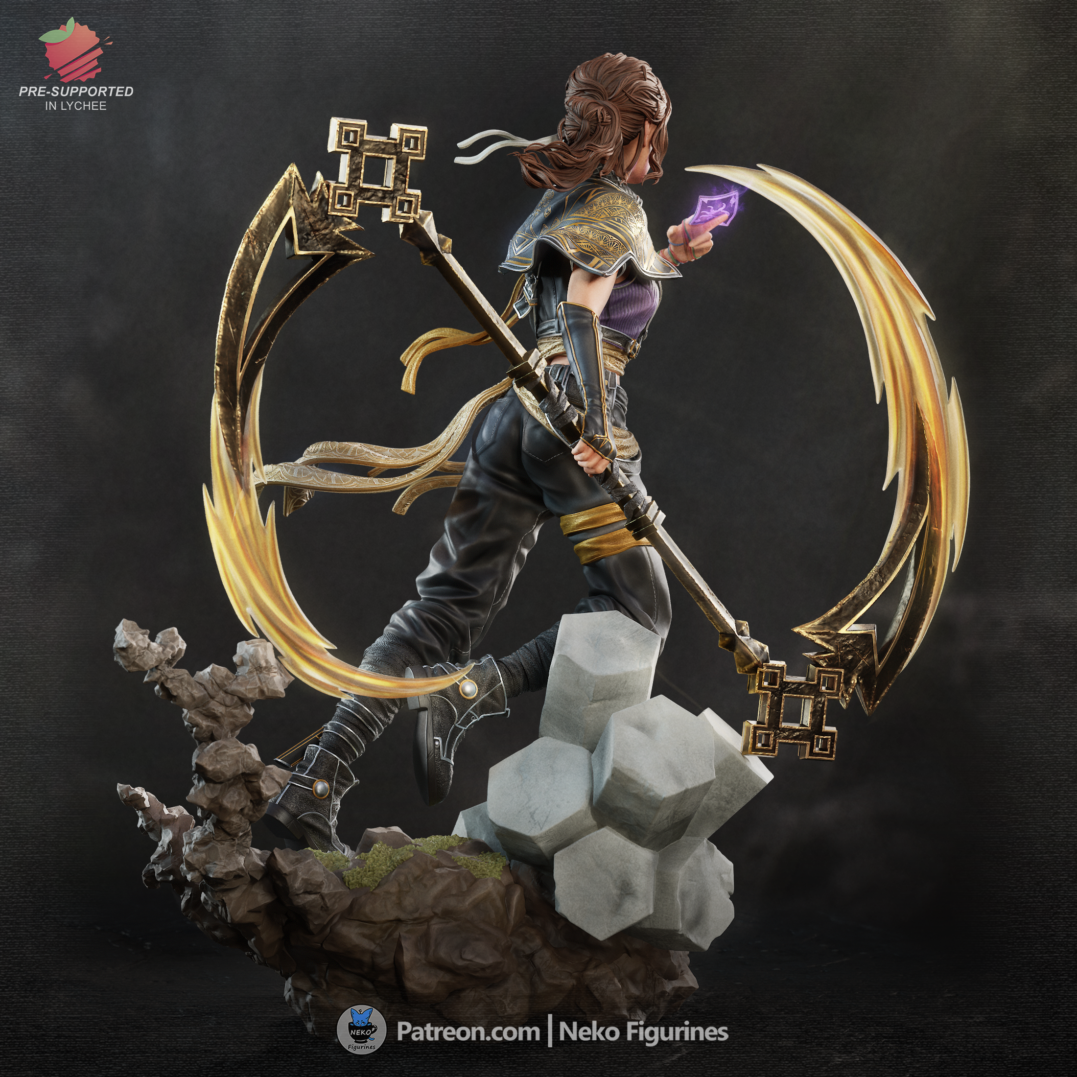 Blade of the Obscure | Maximum Detailed 12K 3D printed figure