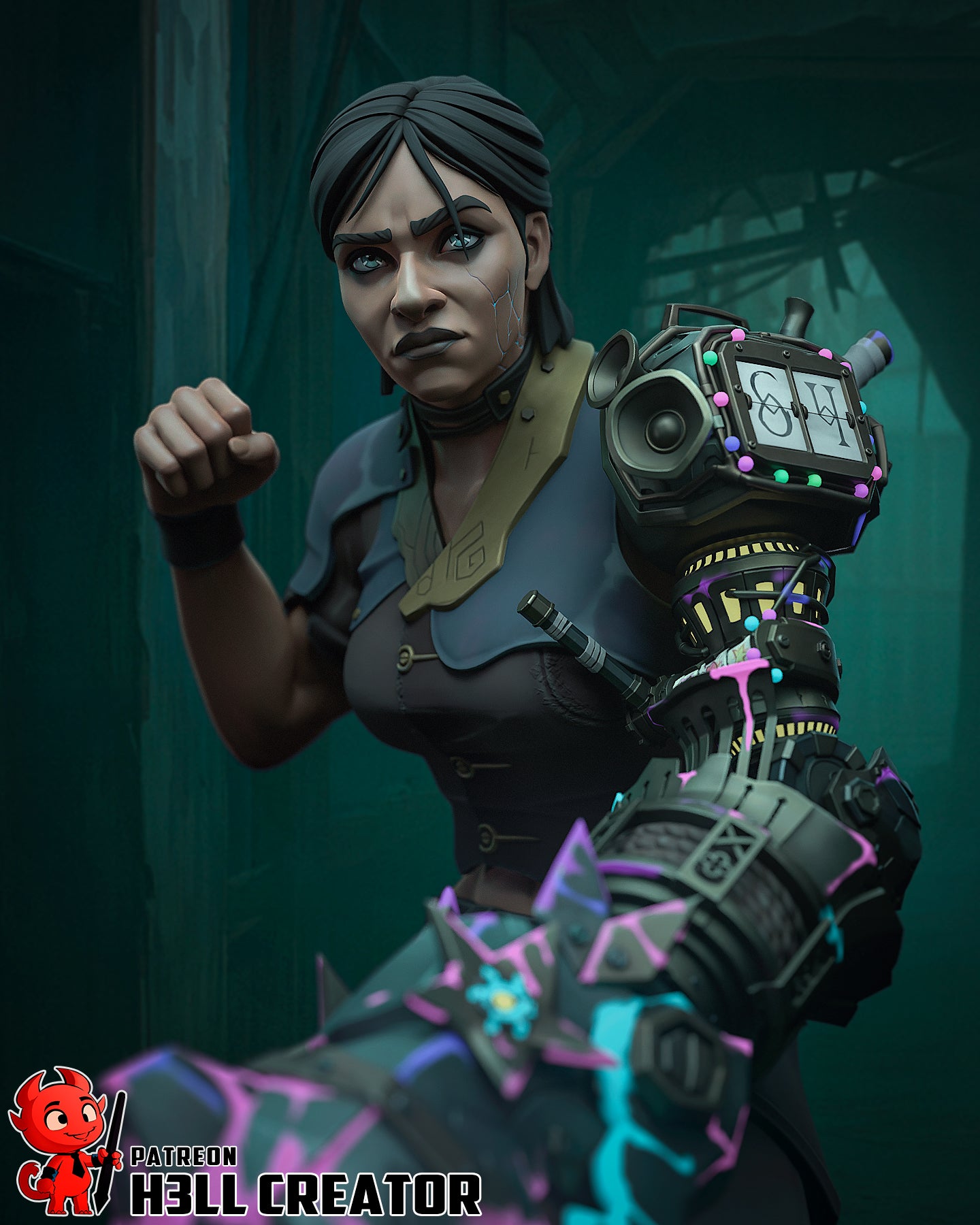 The Shimmer Fist | Maximum Detailed 12K 3D printed figure