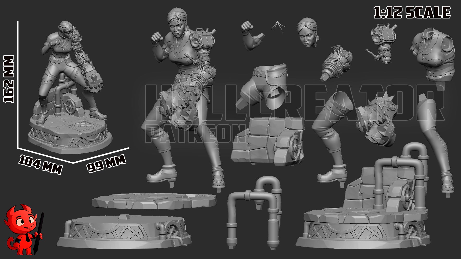 The Shimmer Fist | Maximum Detailed 12K 3D printed figure