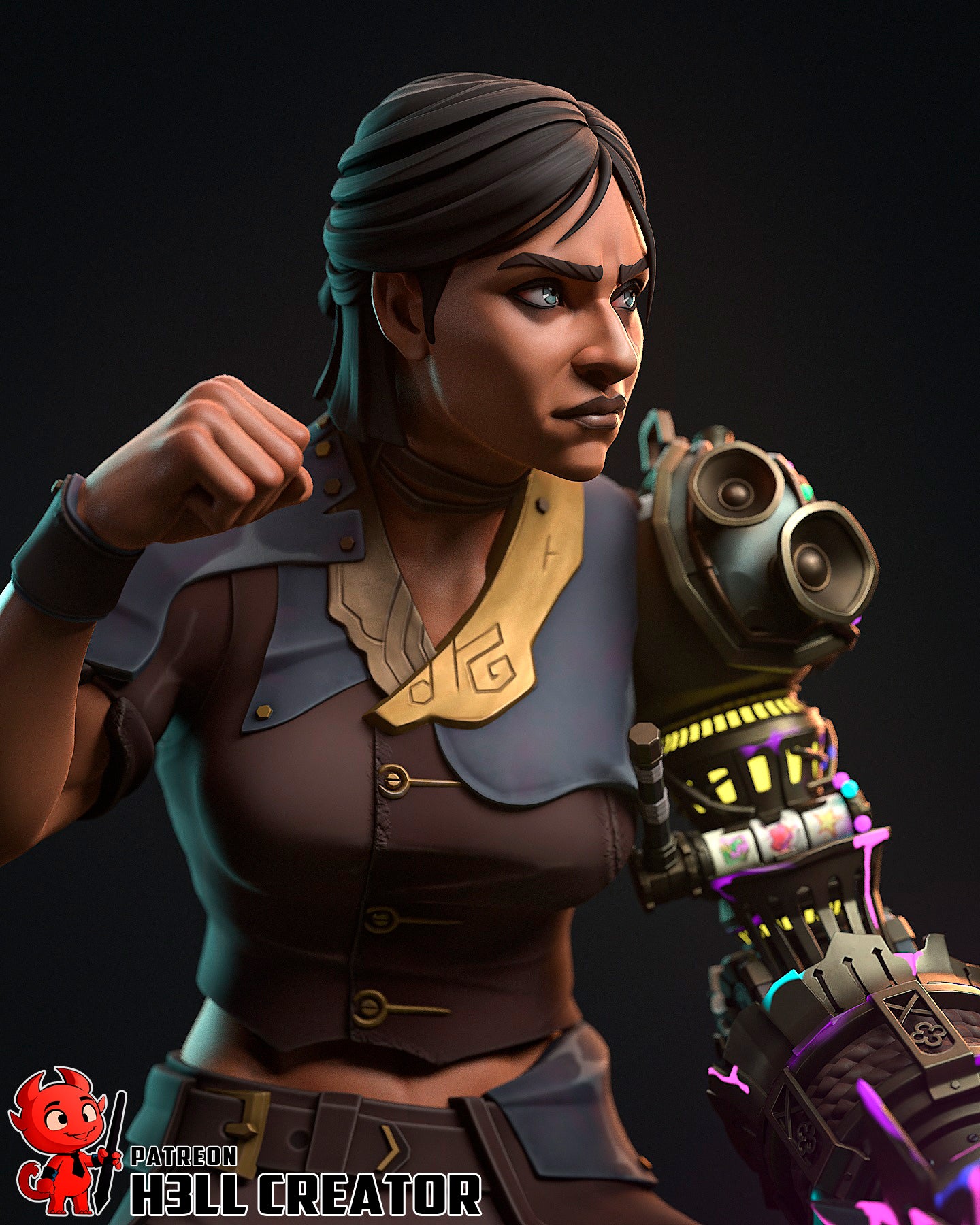 The Shimmer Fist | Maximum Detailed 12K 3D printed figure
