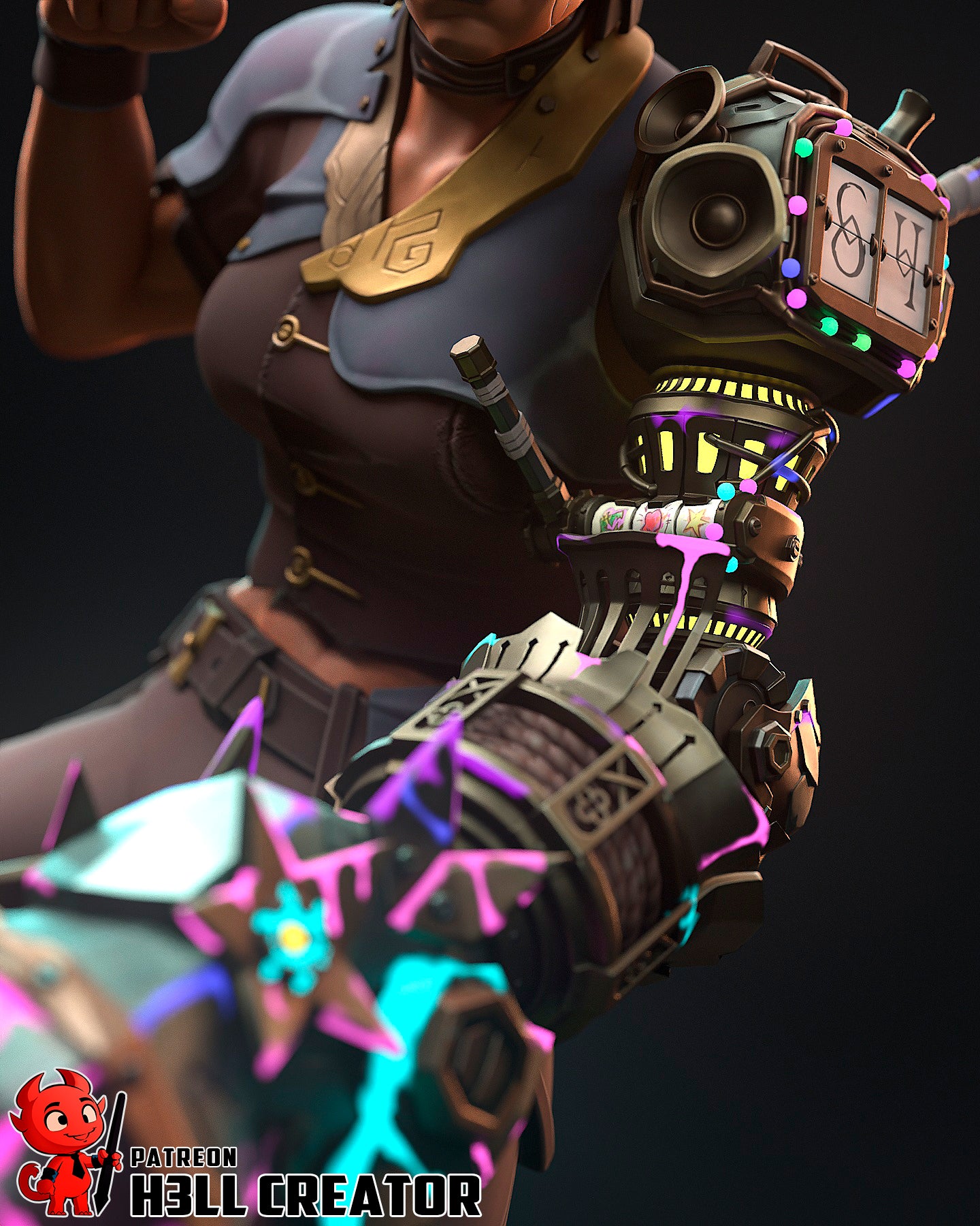 The Shimmer Fist | Maximum Detailed 12K 3D printed figure