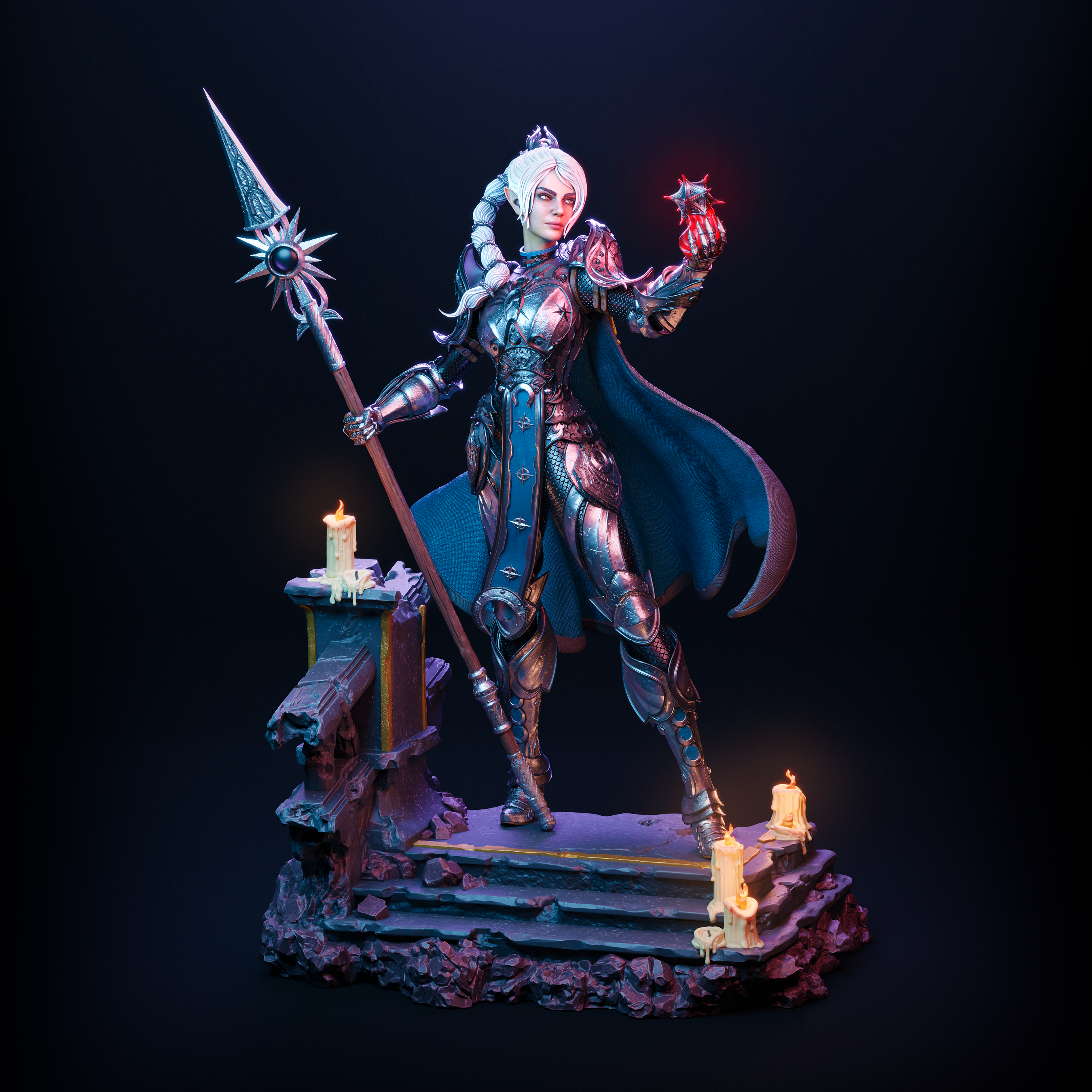 The Daughter of Shar | Maximum Detailed 12K 3D printed figure