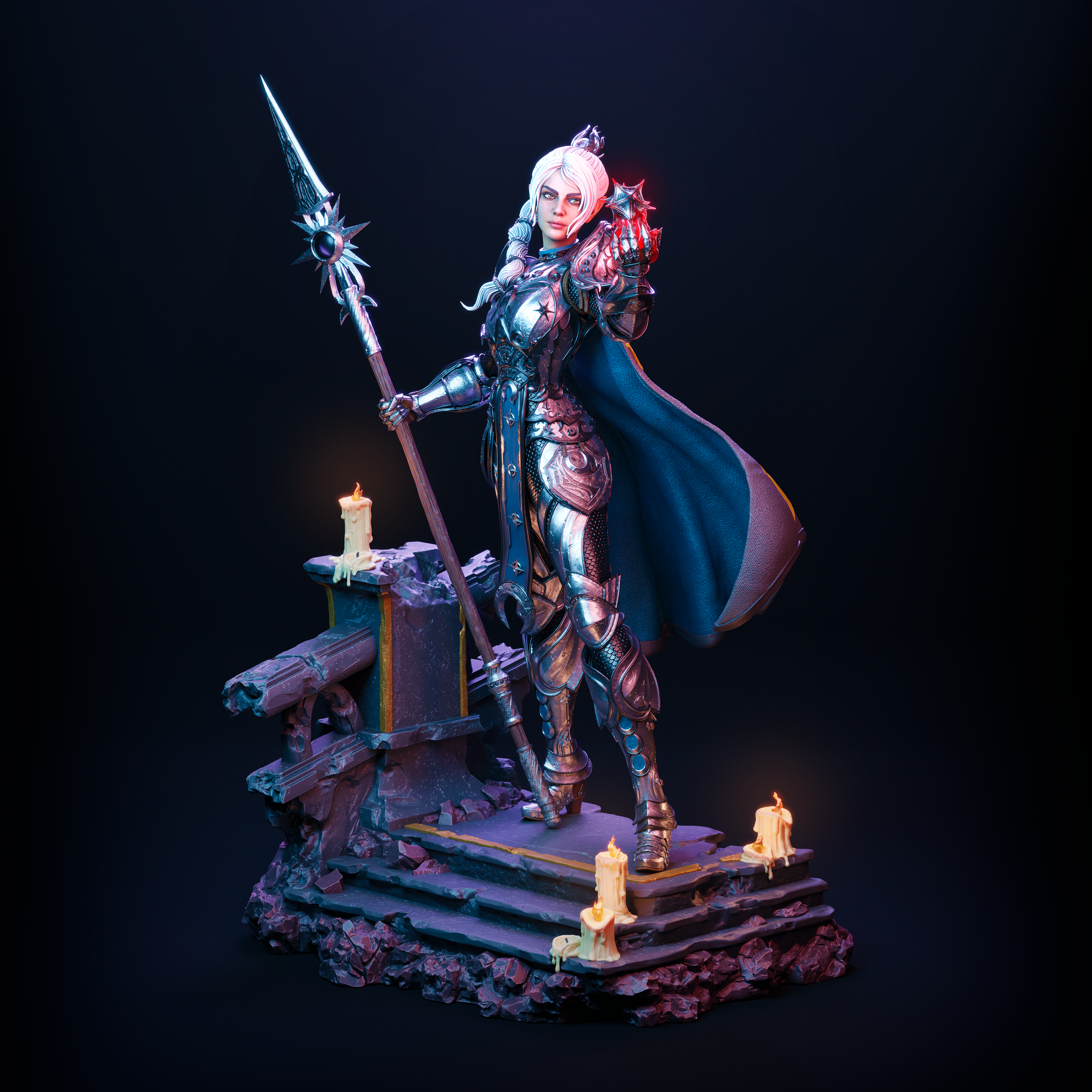 The Daughter of Shar | Maximum Detailed 12K 3D printed figure