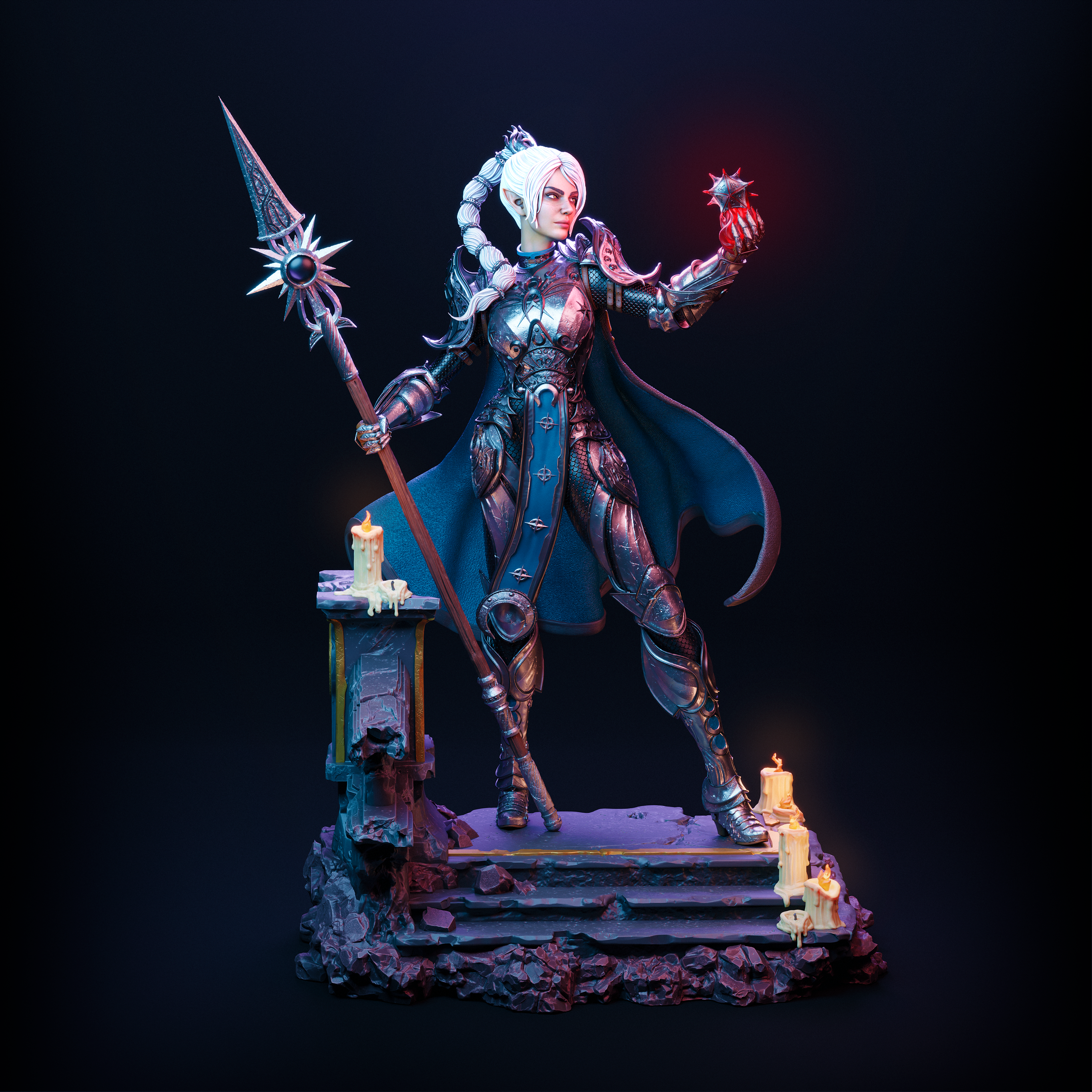 The Daughter of Shar | Maximum Detailed 12K 3D printed figure